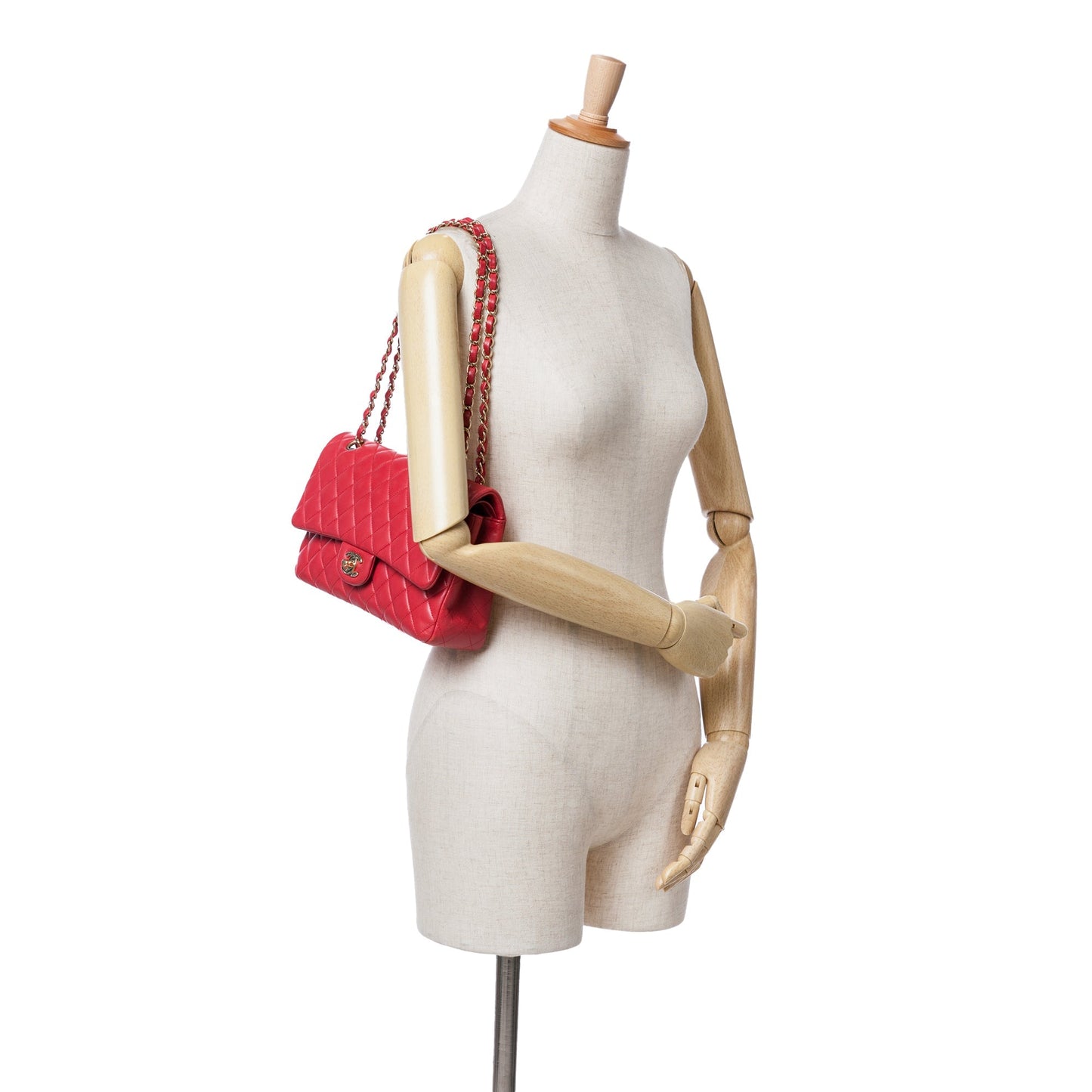 Chanel Medium Classic Lambskin Double Flap Pink