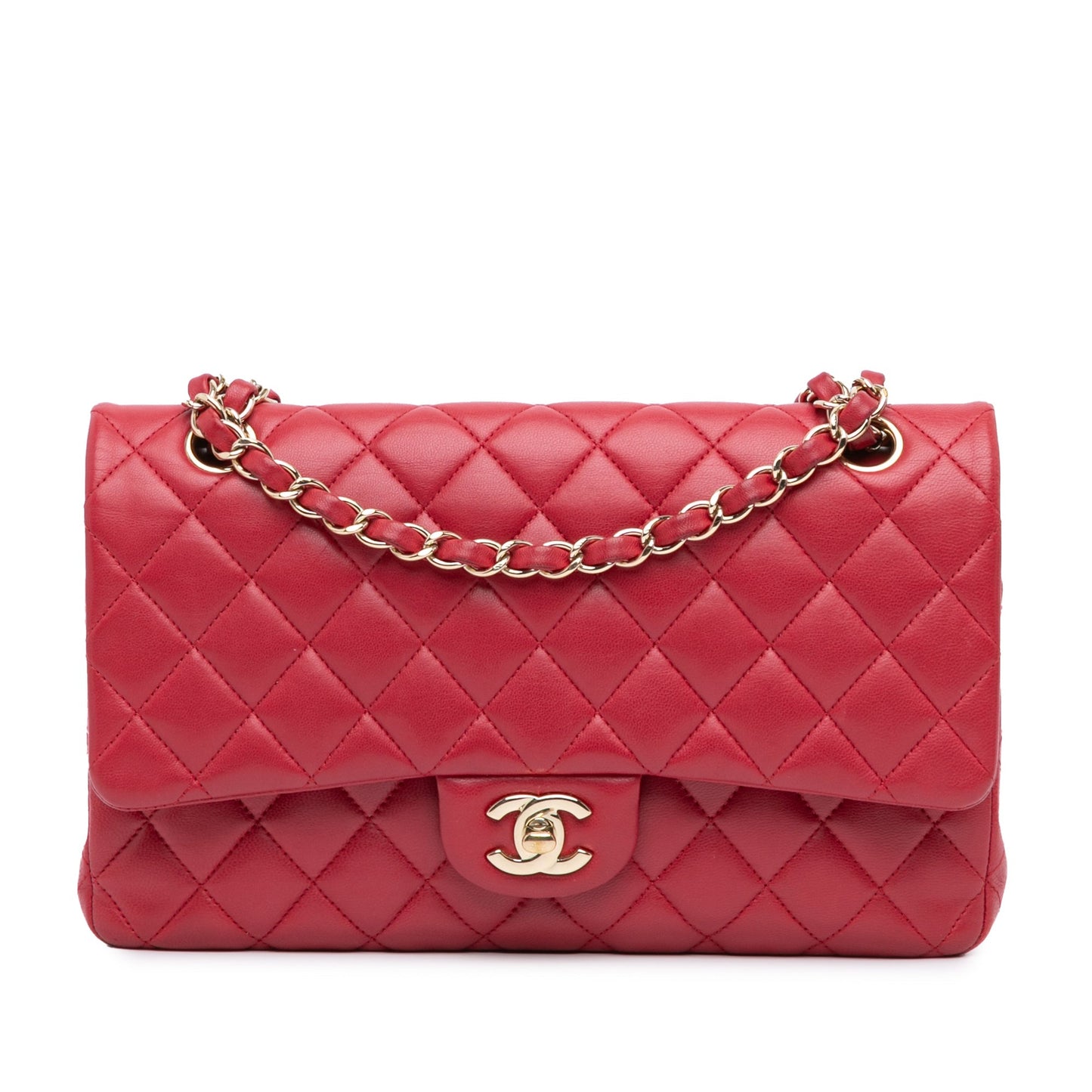 Chanel Medium Classic Lambskin Double Flap Pink