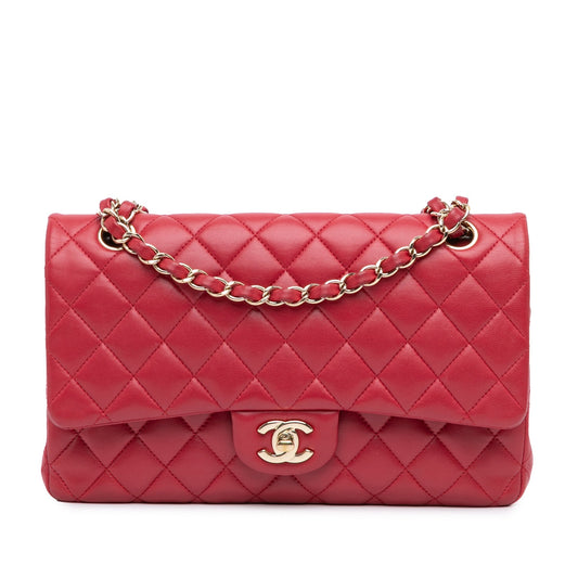 Chanel Medium Classic Lambskin Double Flap Pink