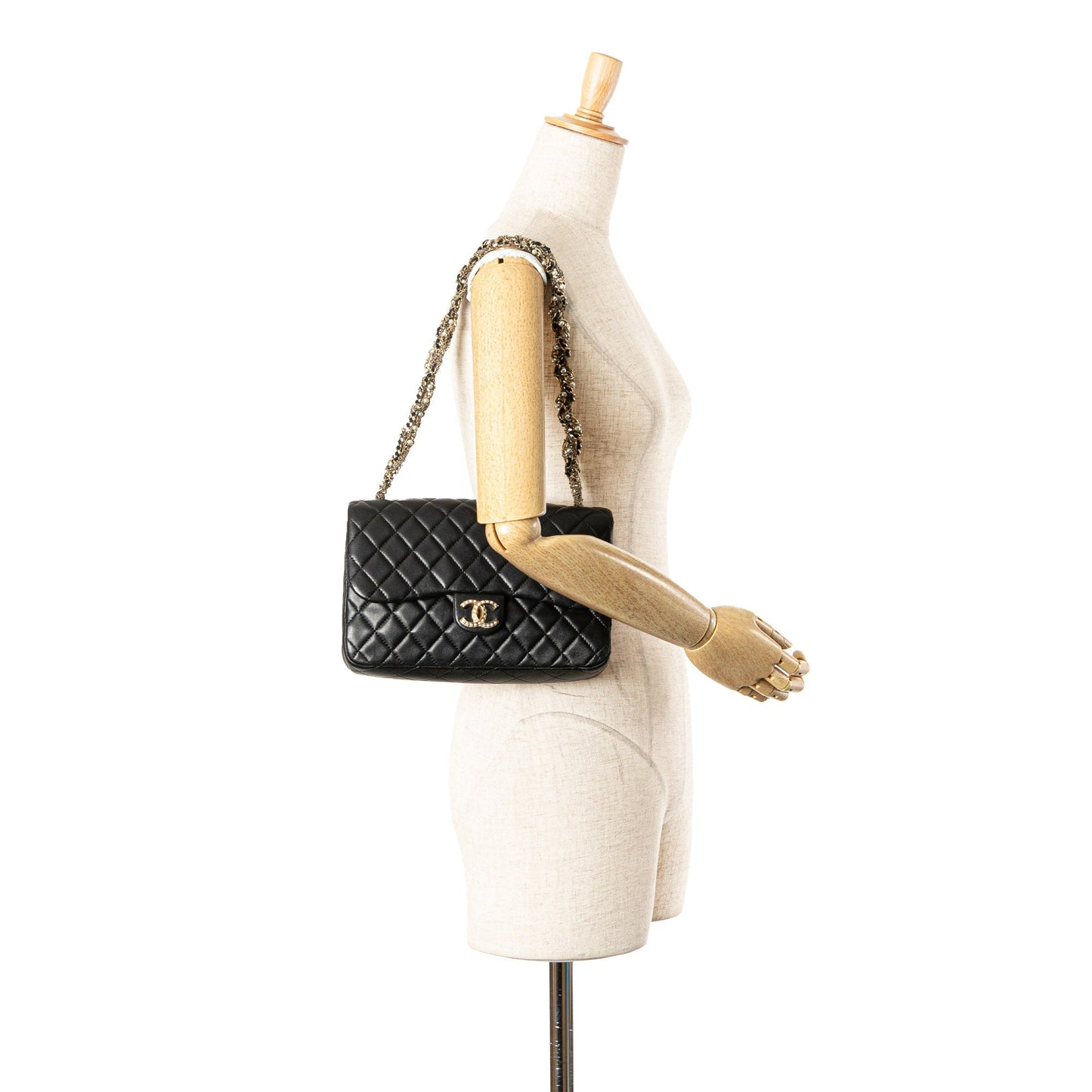 Chanel Medium Quilted Lambskin Westminster Pearl Flap Black