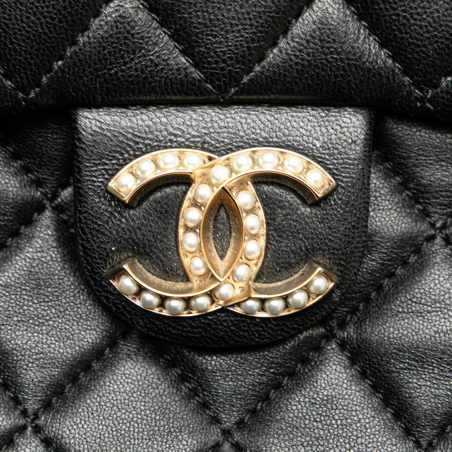 Chanel Medium Quilted Lambskin Westminster Pearl Flap Black
