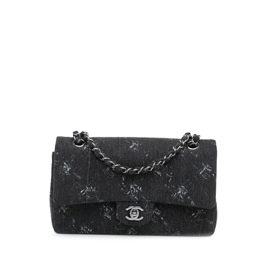Chanel Medium Denim Double Flap Black