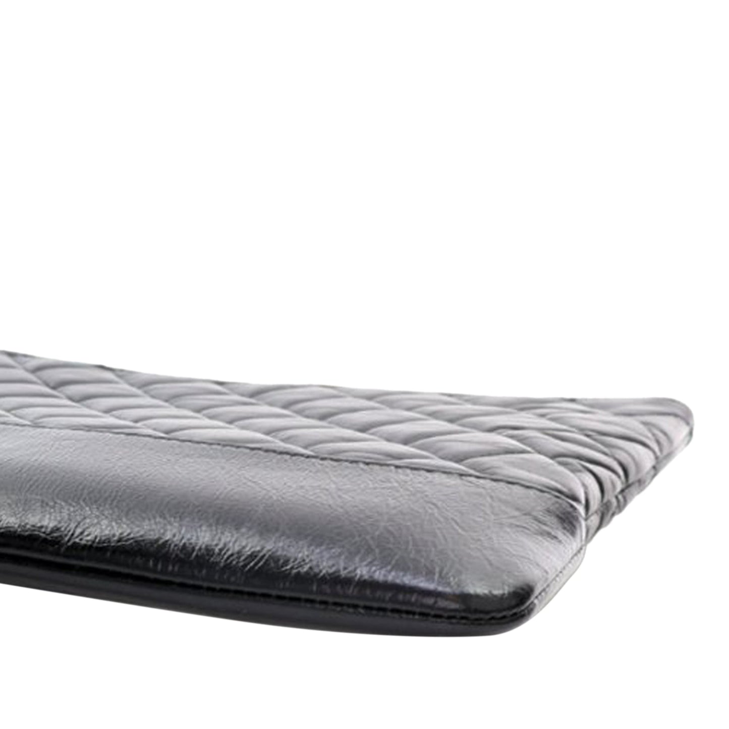 Chanel Medium Aged Calfskin Gabrielle O Case Clutch Black
