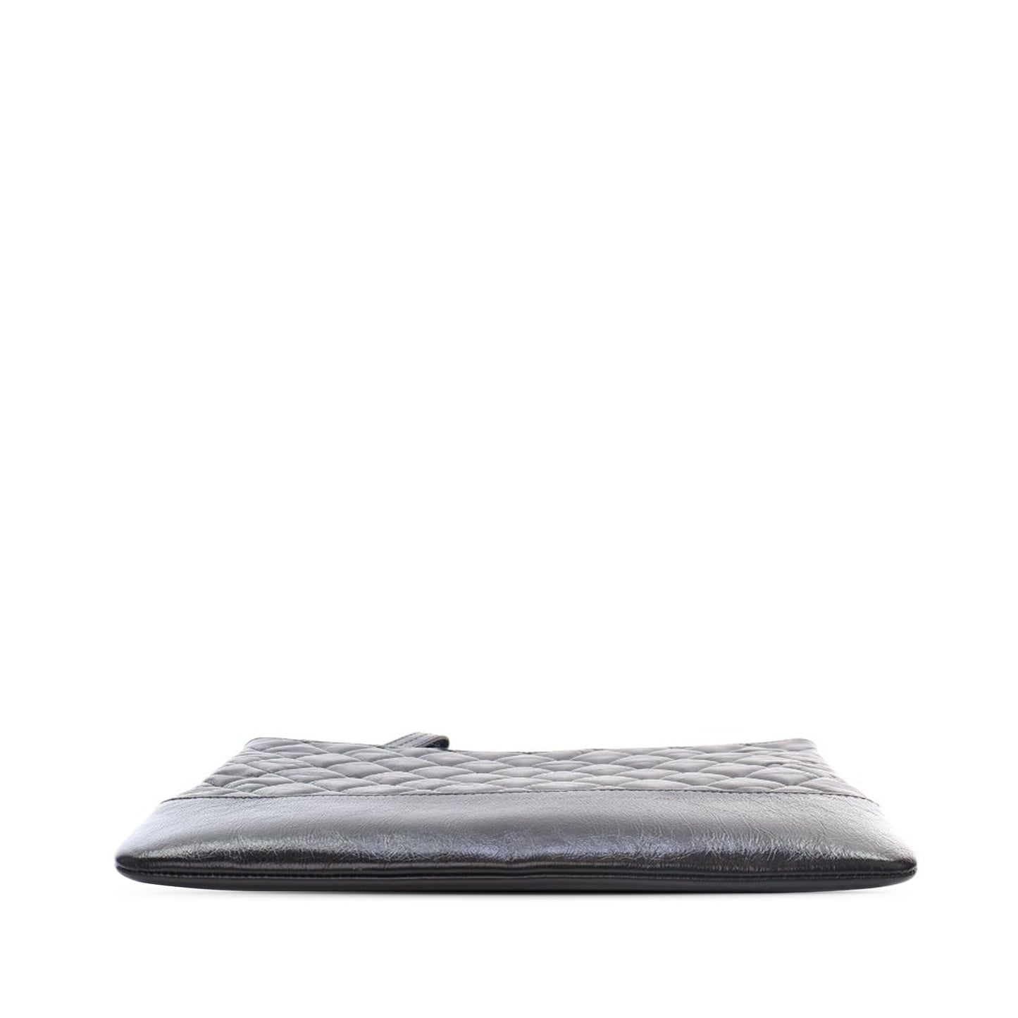 Chanel Medium Aged Calfskin Gabrielle O Case Clutch Black