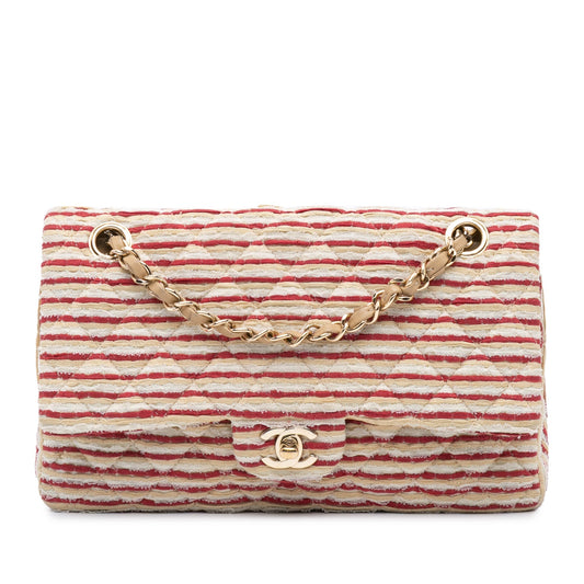 Chanel Medium Classic Jersey Coco Sailor Double Flap Red