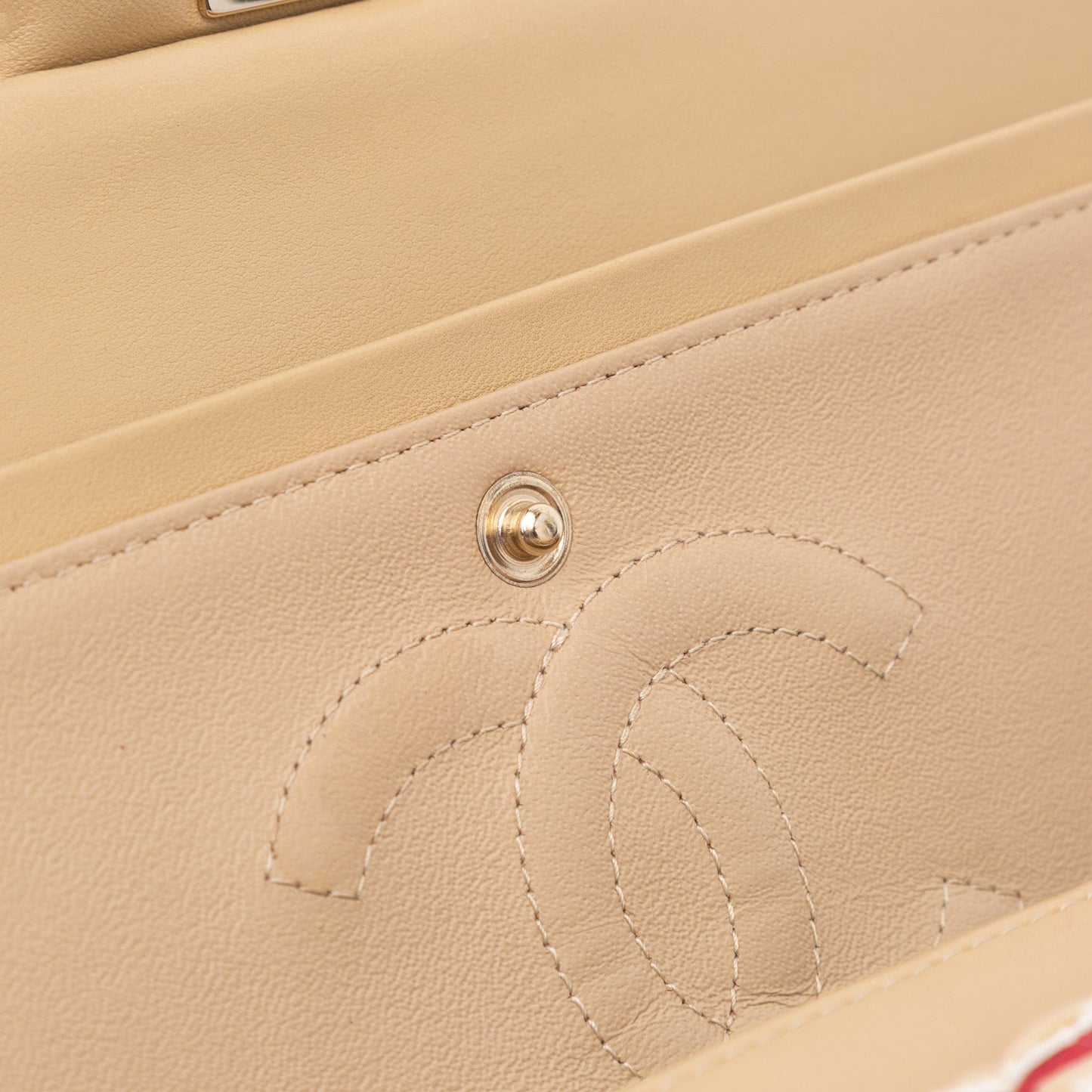 Chanel Medium Classic Jersey Coco Sailor Double Flap Red