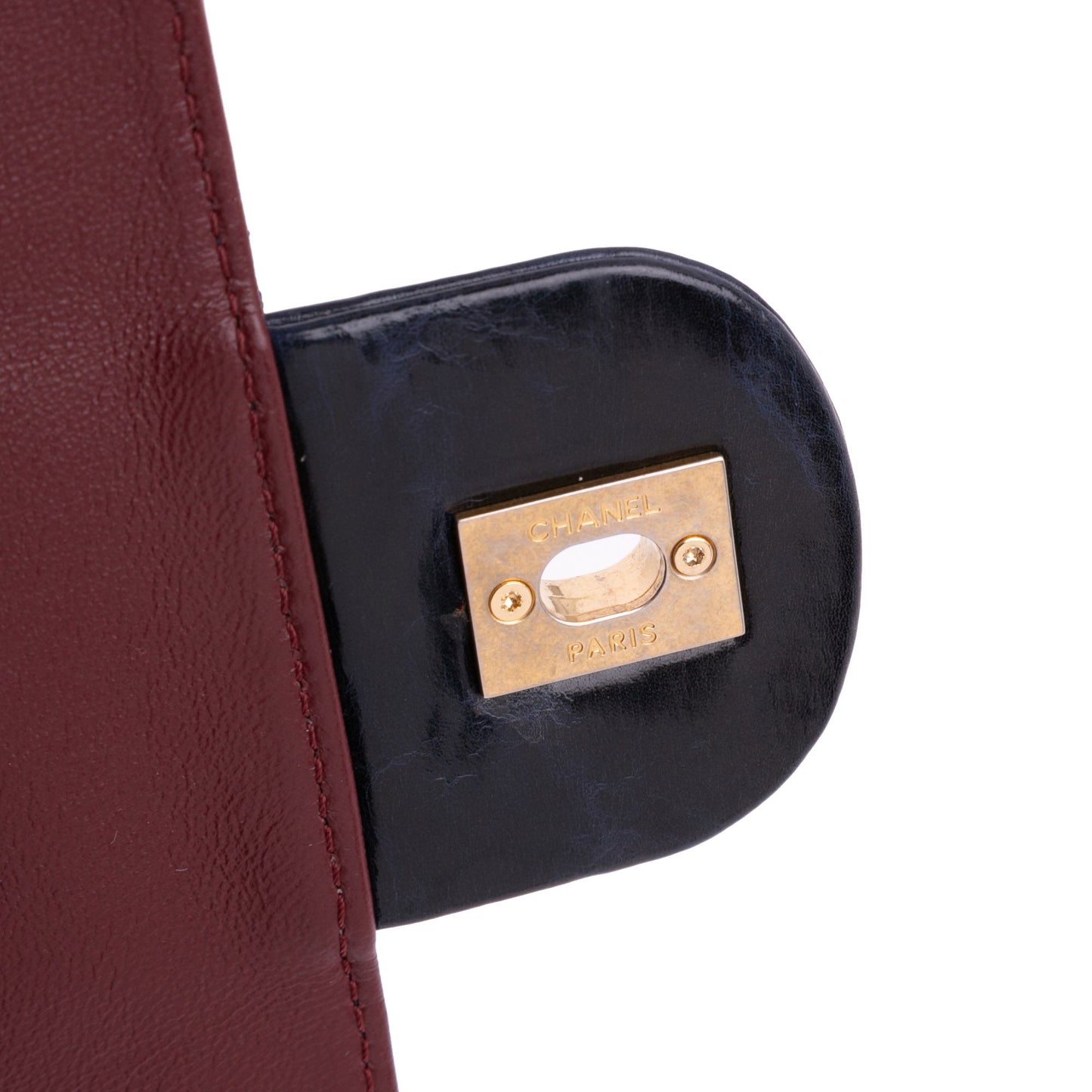 Chanel CC Crackled Glazed Calfskin Accordion Flap Blue