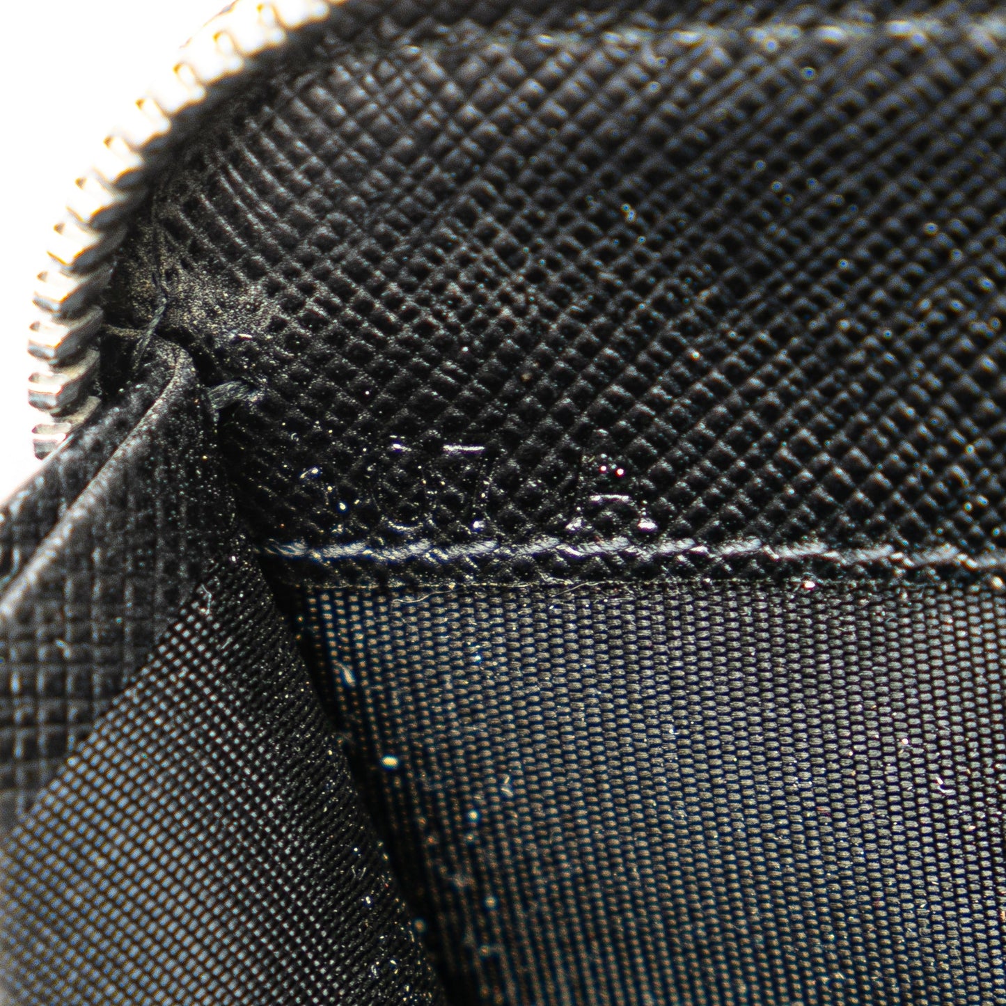 Prada Saffiano Zip Around Wallet Black