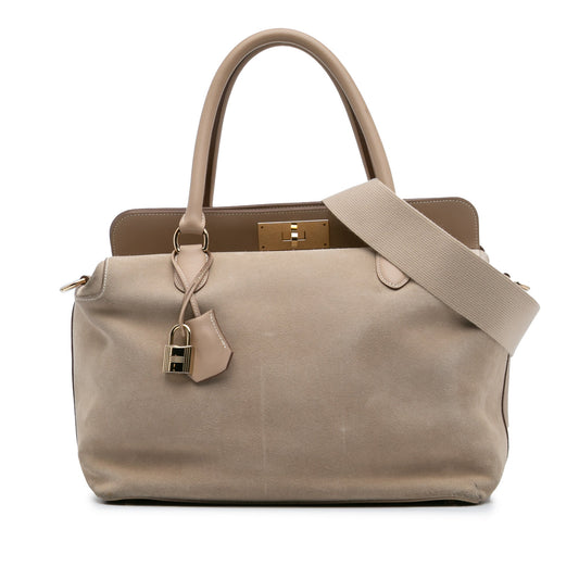 Hermès Veau Grizzly and Swift Toolbox 33 Brown