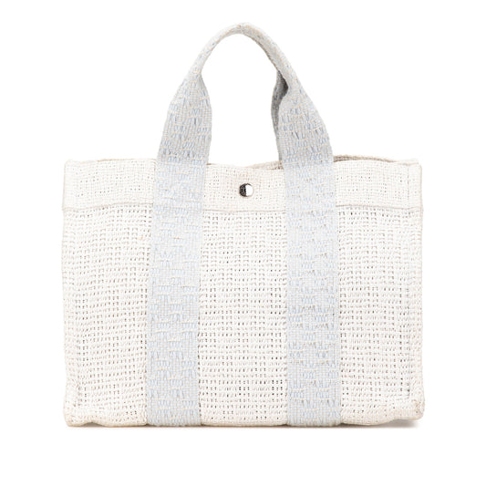 Hermès Woven Straw Bora Bora PM Tote White