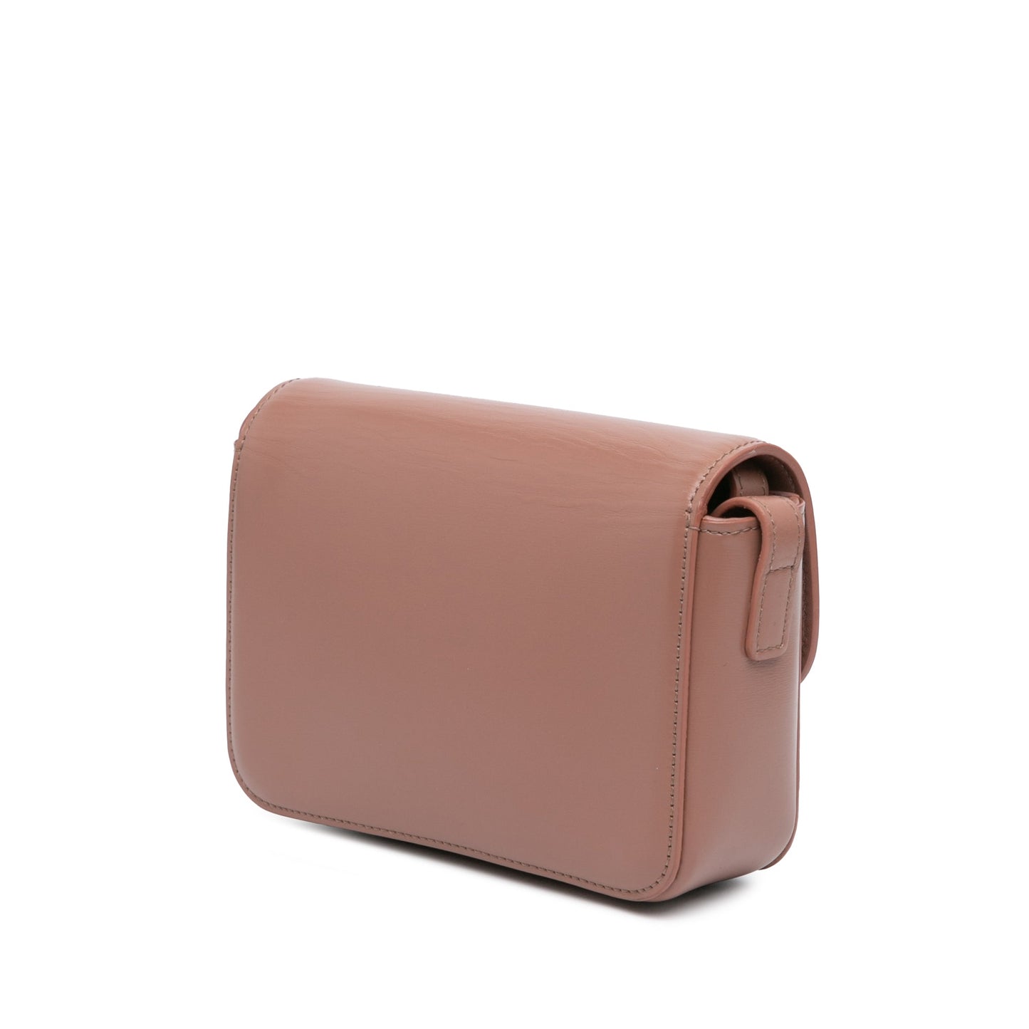 Celine Teen Shiny Calfskin Triomphe Crossbody Brown