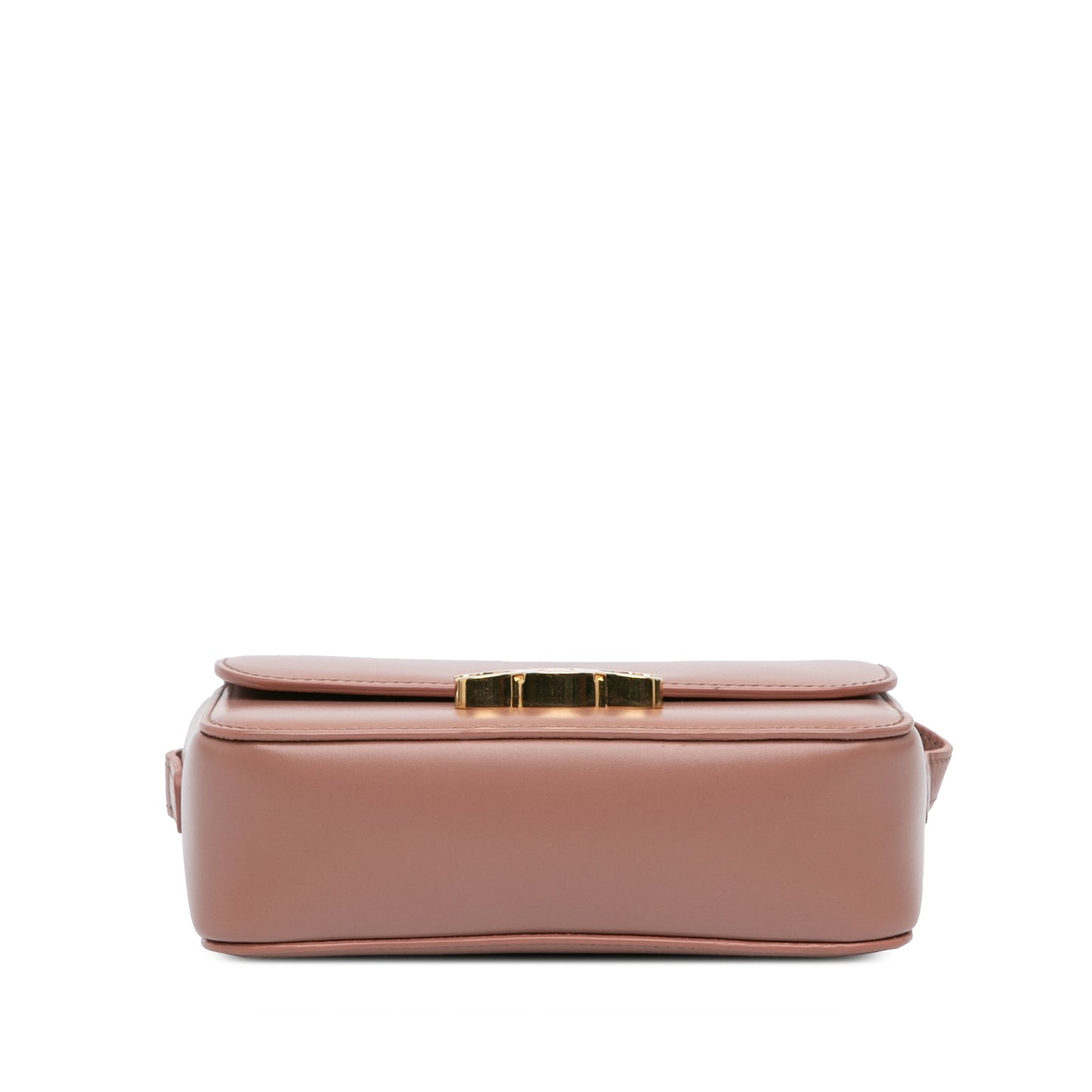 Celine Teen Shiny Calfskin Triomphe Crossbody Brown