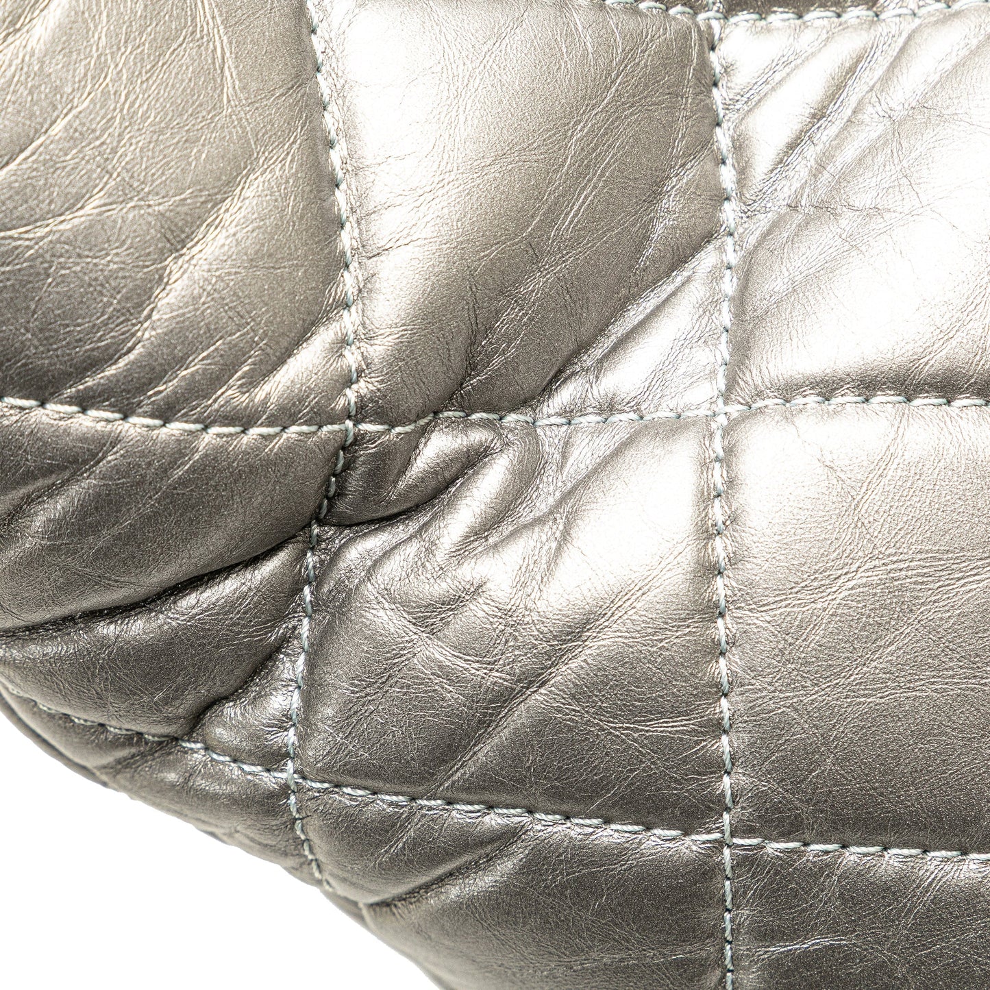 Chanel Reissue 2.55 Quilted Aged Calfskin Tote Silver