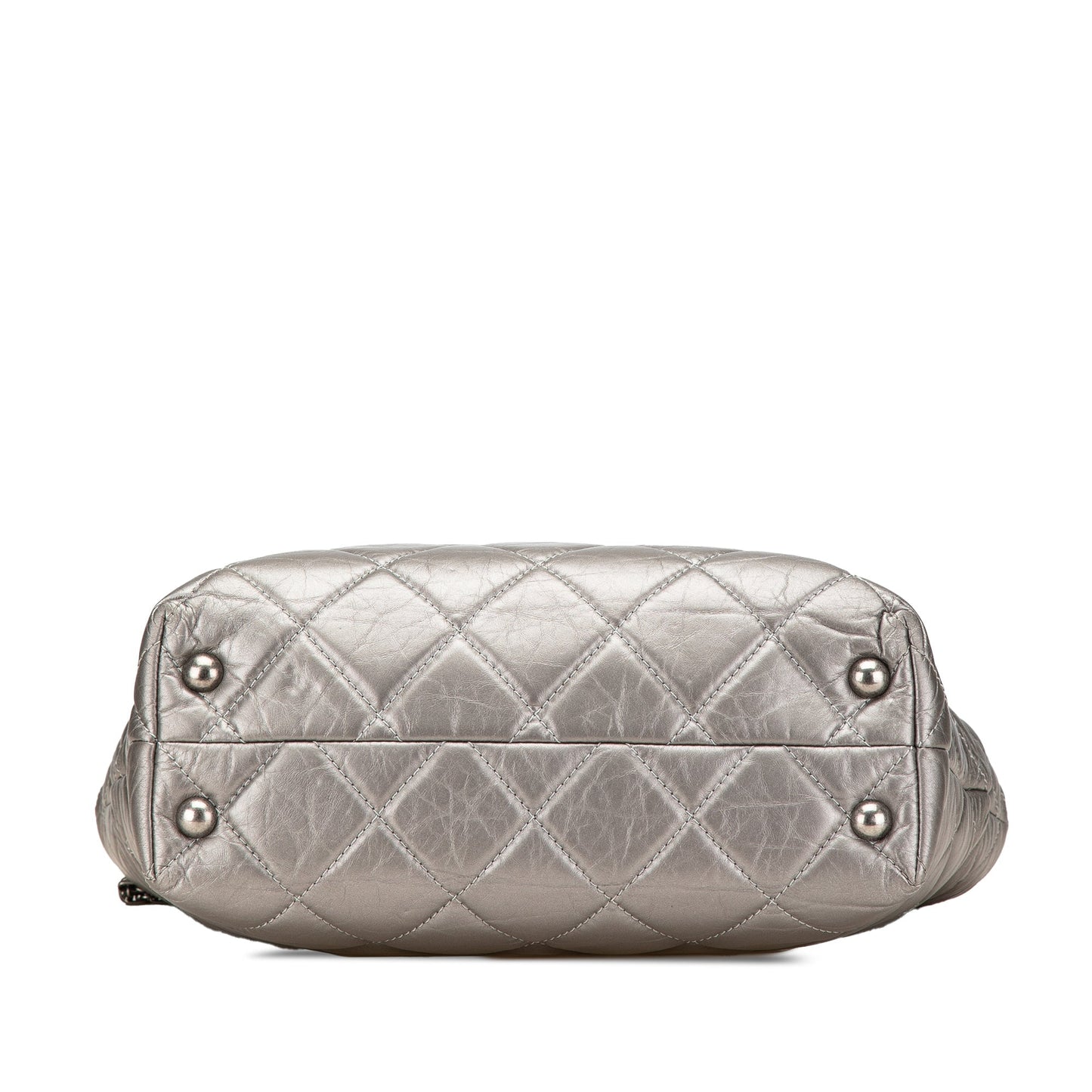 Chanel Reissue 2.55 Quilted Aged Calfskin Tote Silver