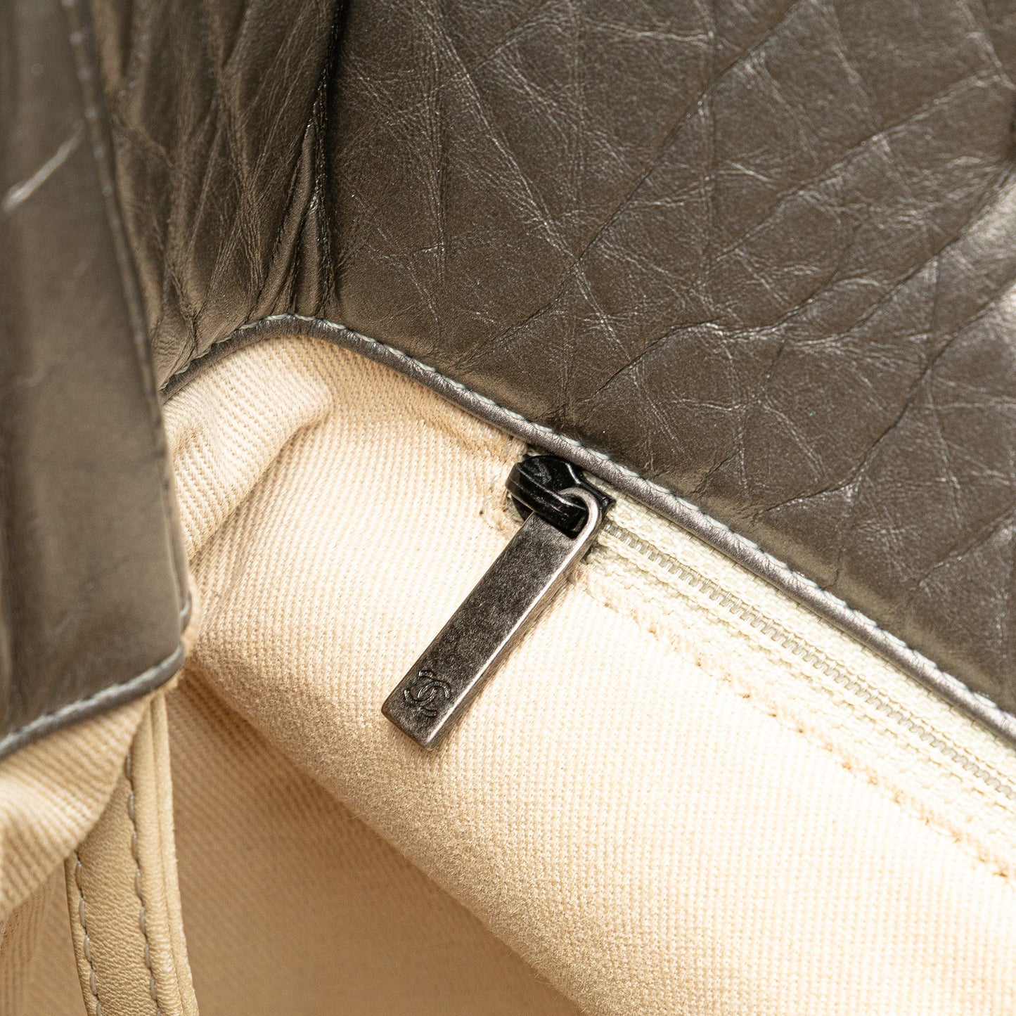Chanel Reissue 2.55 Quilted Aged Calfskin Tote Silver