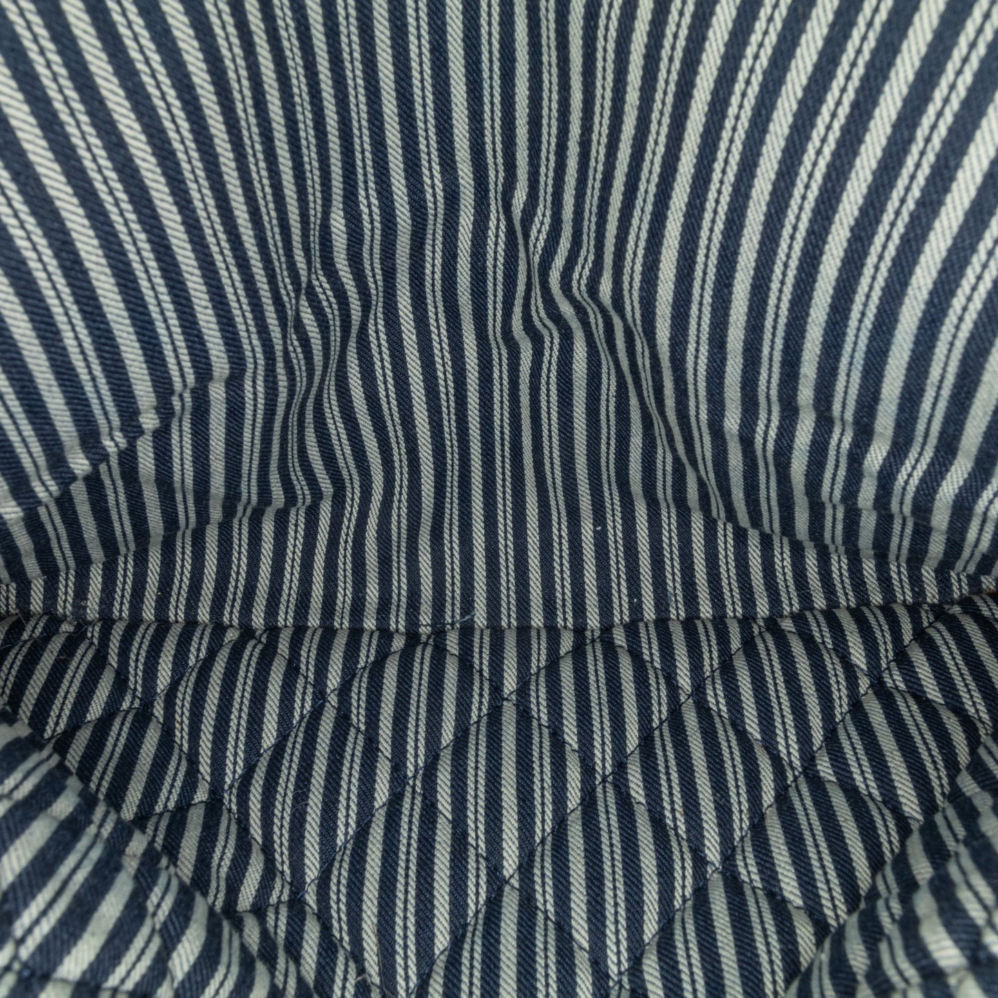 Chanel Medium Classic Canvas Sequin Stripes Double Flap Blue