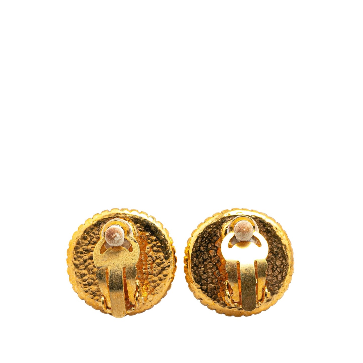 Chanel Gold Plated CC Clip On Earrings Gold
