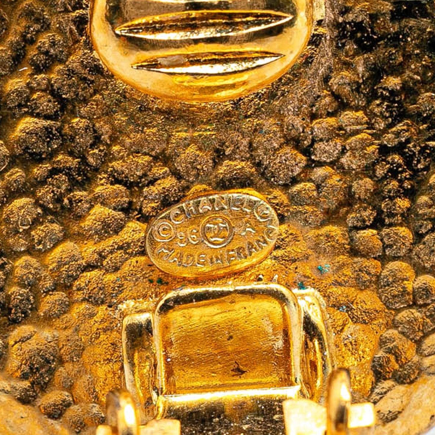 Chanel Gold Plated CC Clip On Earrings Gold