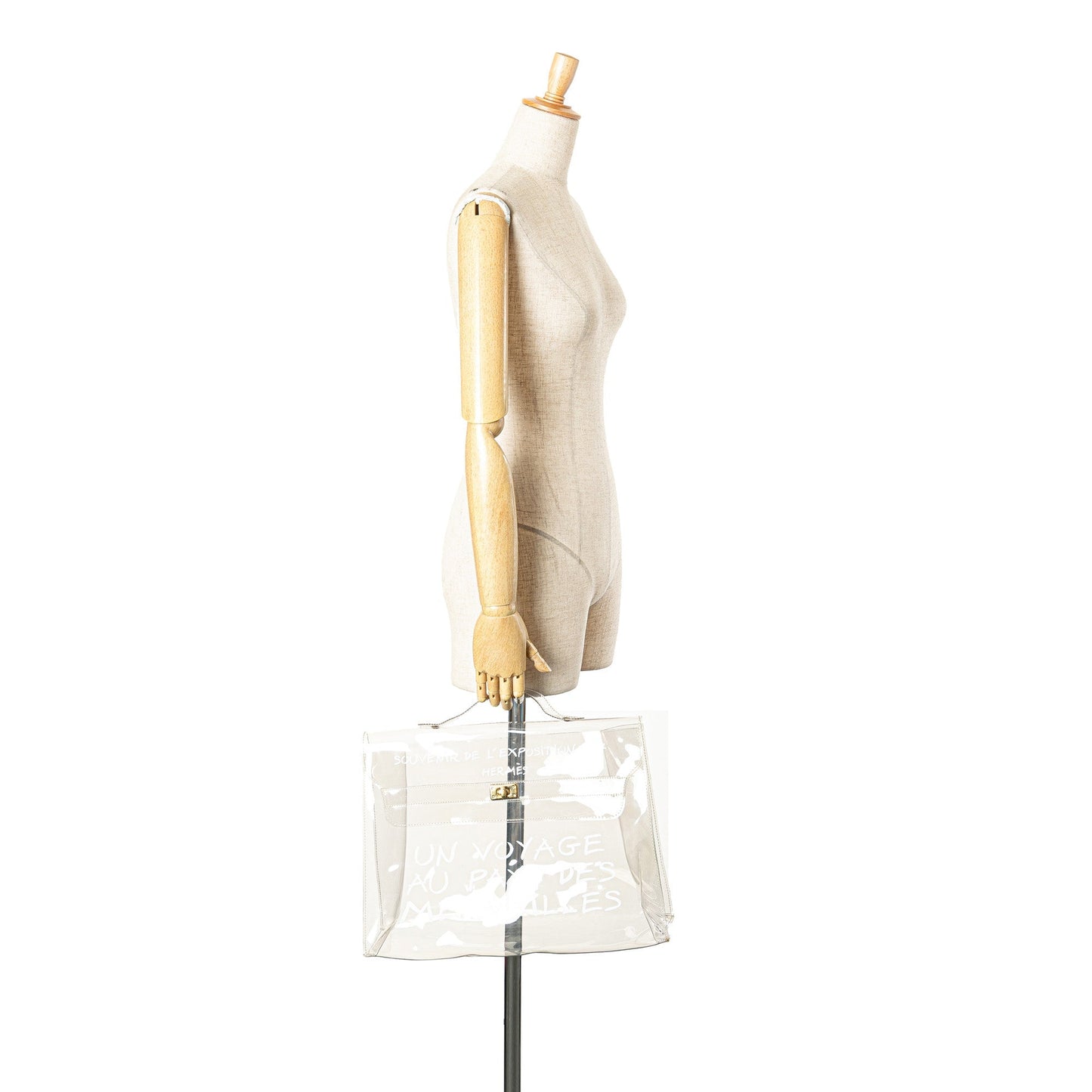 Hermès Vinyl Souvenir De L'Exposition Kelly Handbag White