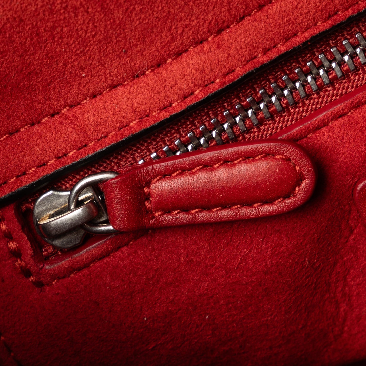 Dior Mini Embossed Calfskin Cannage Studded Lady Dior Red