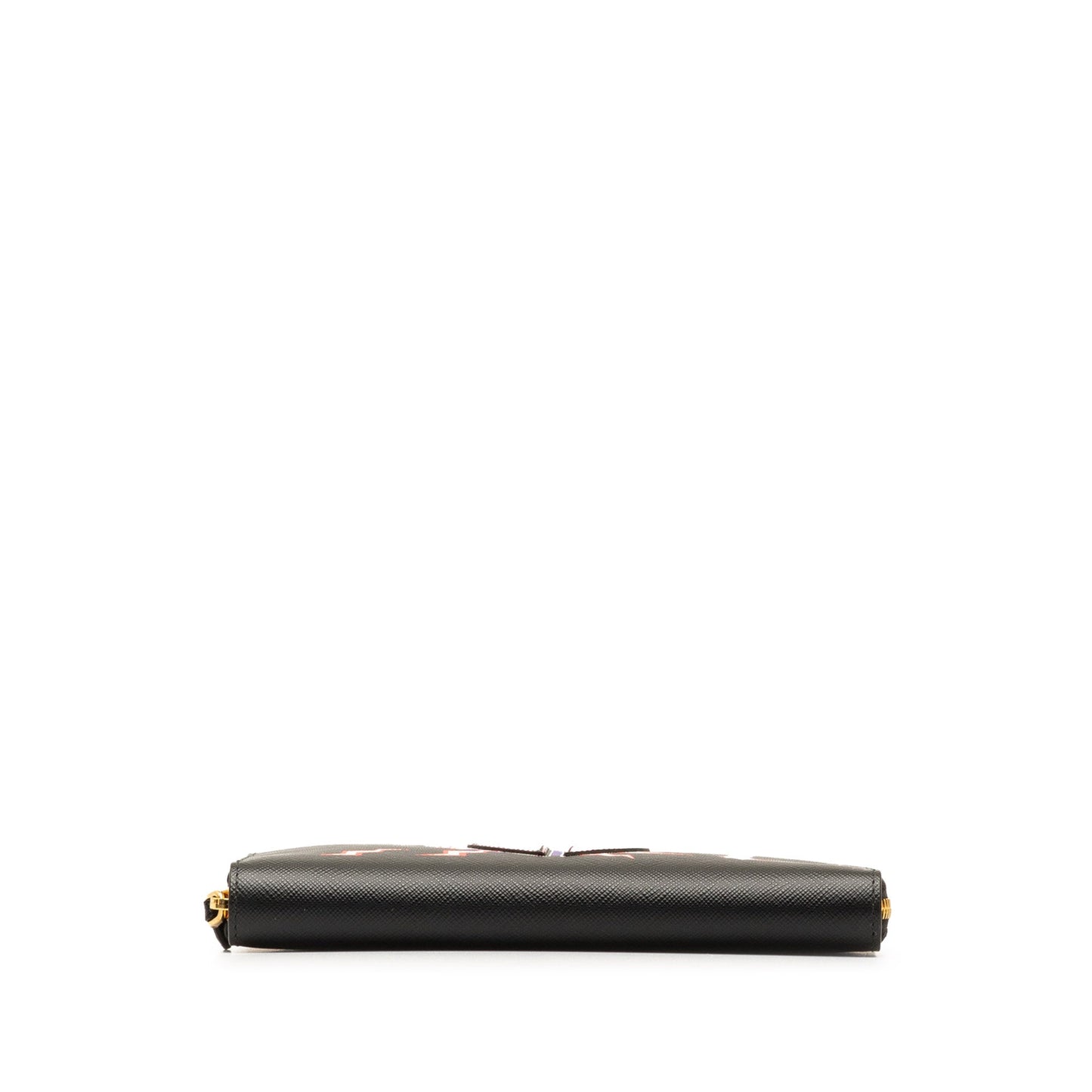 Prada x Universal Studios Saffiano Frakenstien Heart Long Wallet Black