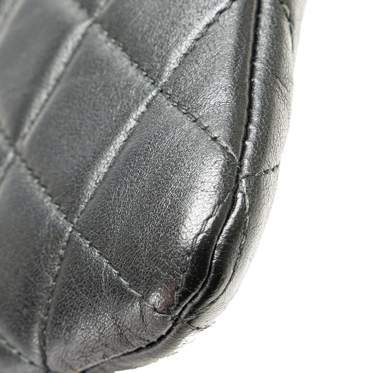 Chanel Medium Quilted Caviar Boy O Case Clutch Black