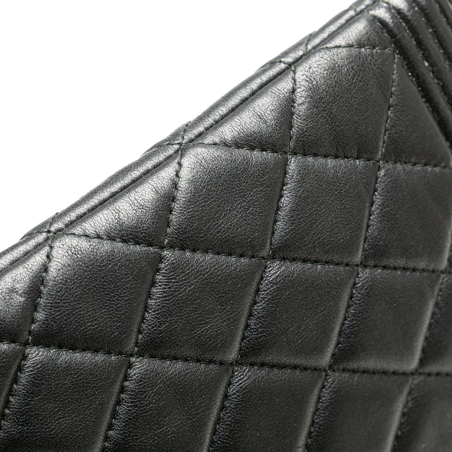 Chanel Medium Quilted Caviar Boy O Case Clutch Black