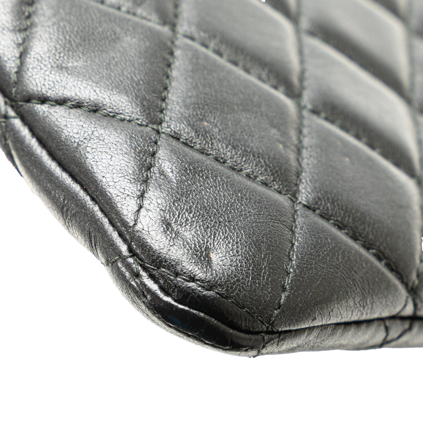 Chanel Medium Quilted Caviar Boy O Case Clutch Black