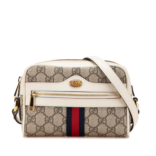 Gucci Mini GG Supreme Ophidia Crossbody Brown