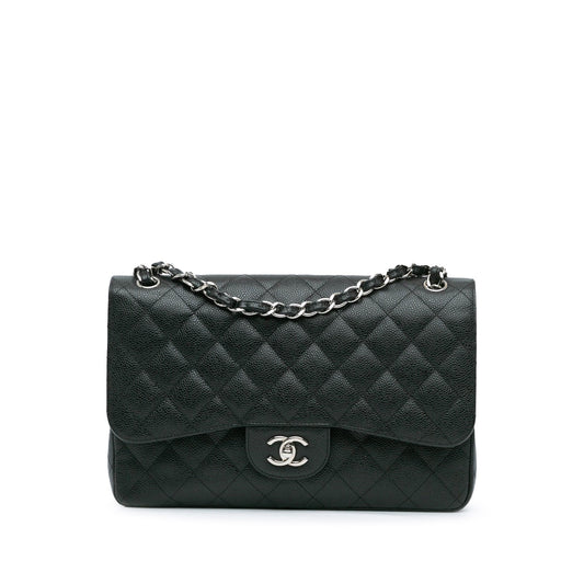 Chanel Jumbo Classic Caviar Double Flap Black