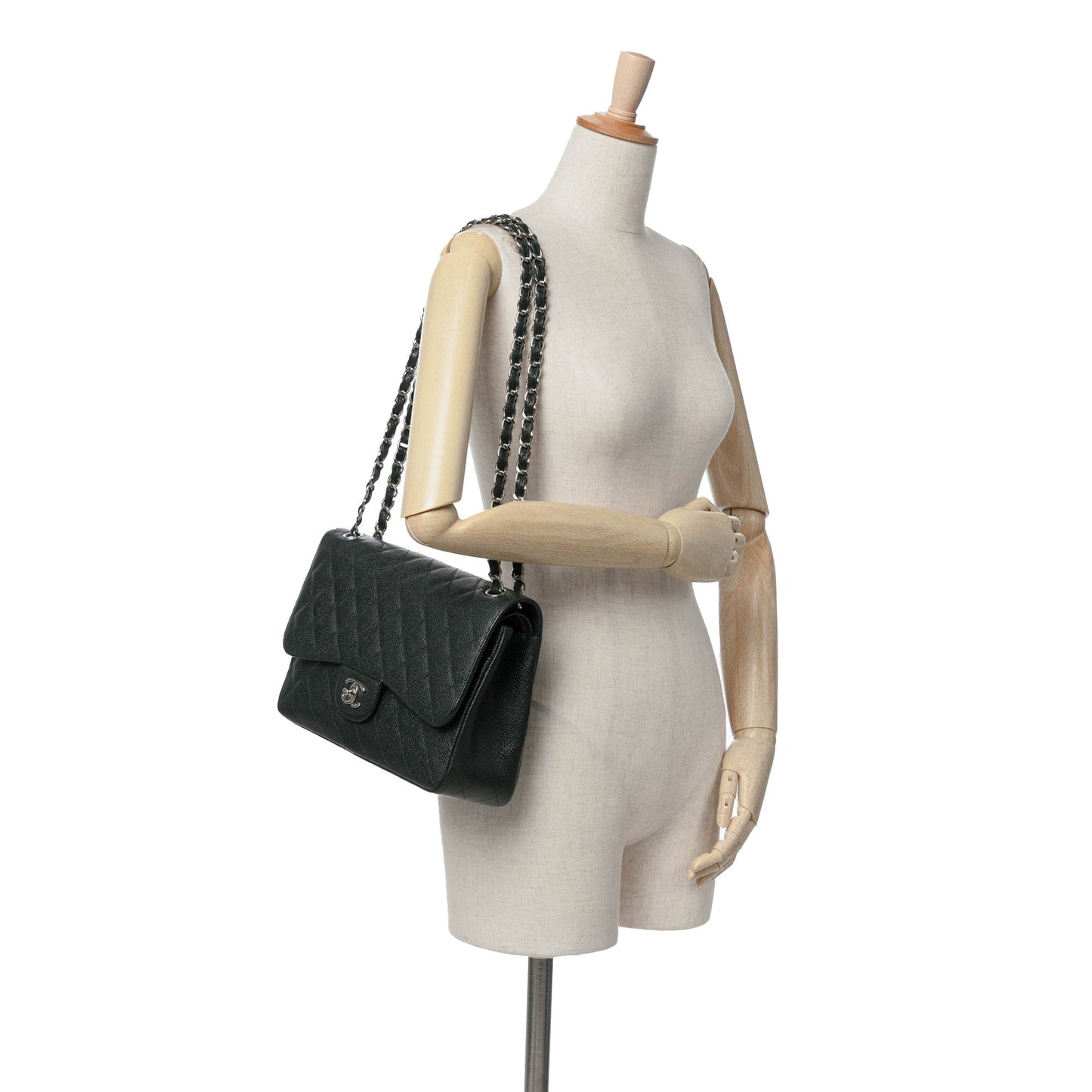 Chanel Jumbo Classic Caviar Double Flap Black