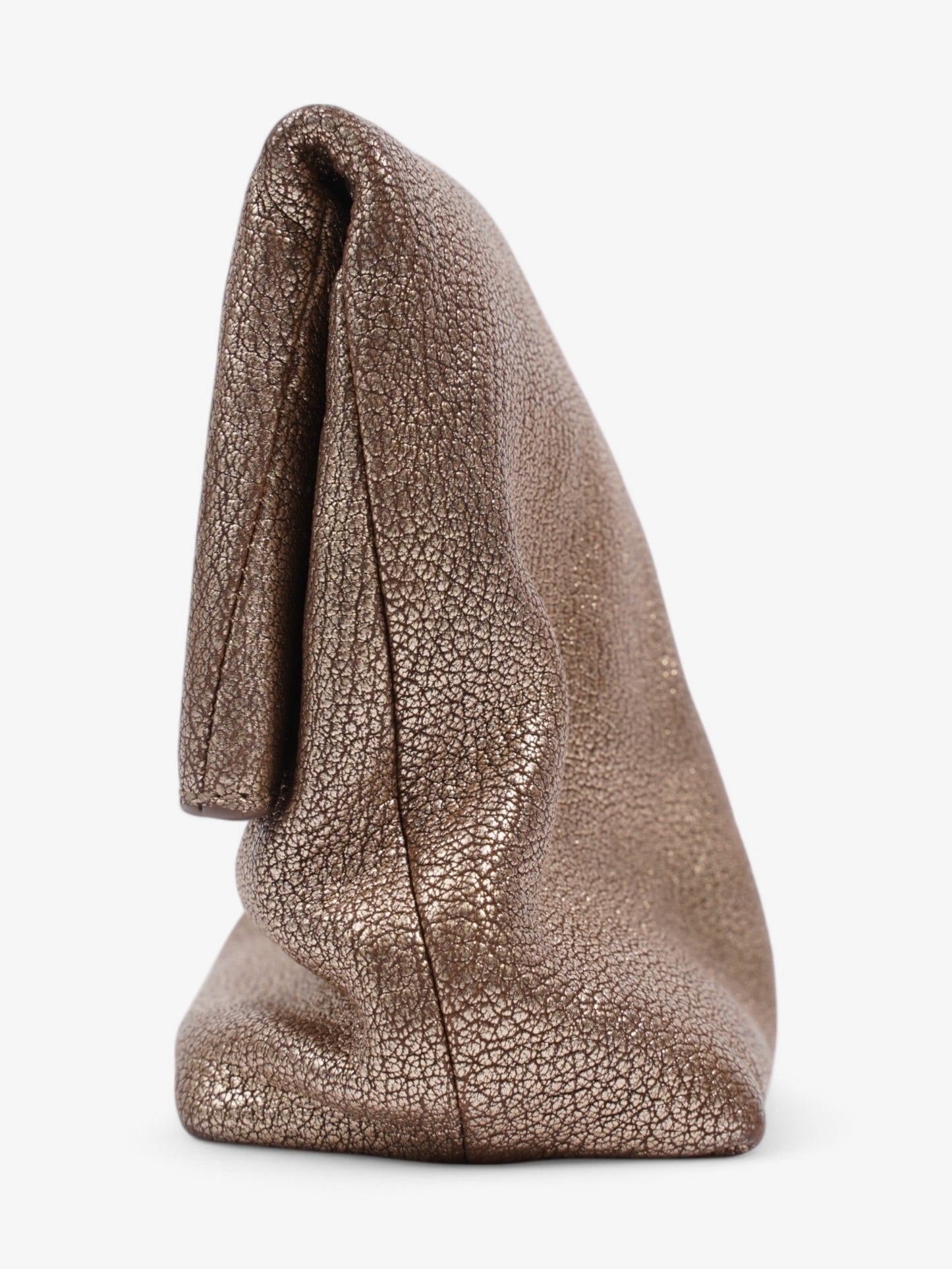 Mulberry Metallic Clutch Bag Gold Leather