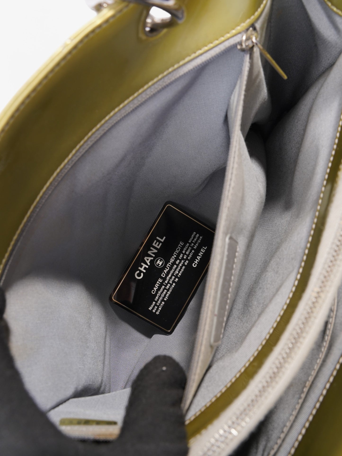 Chanel Grand Shopping Tote Light Gold Patent Leather