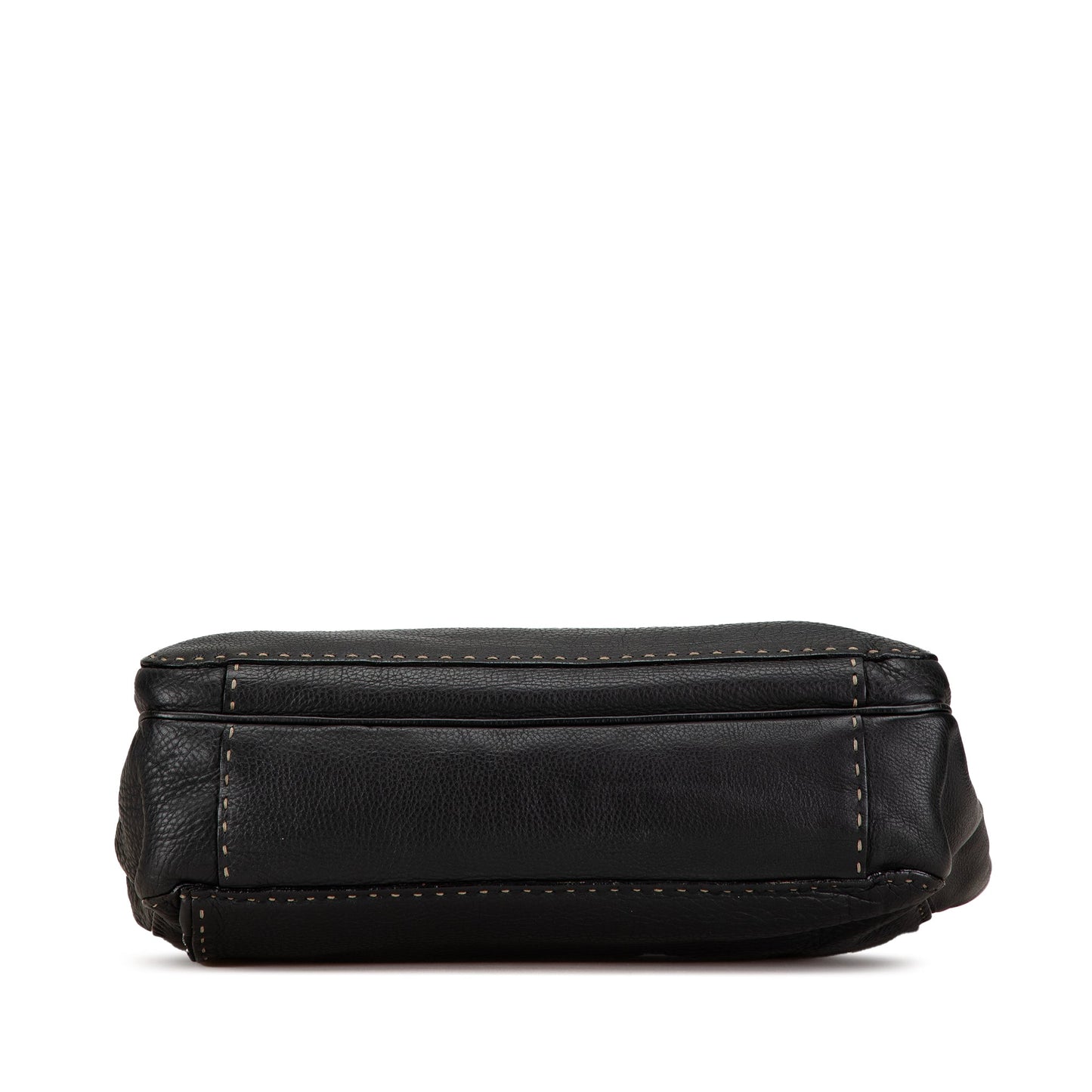 Fendi Leather Selleria Briefcase Black