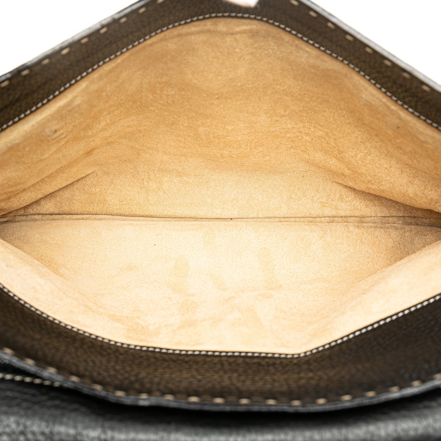 Fendi Leather Selleria Briefcase Black