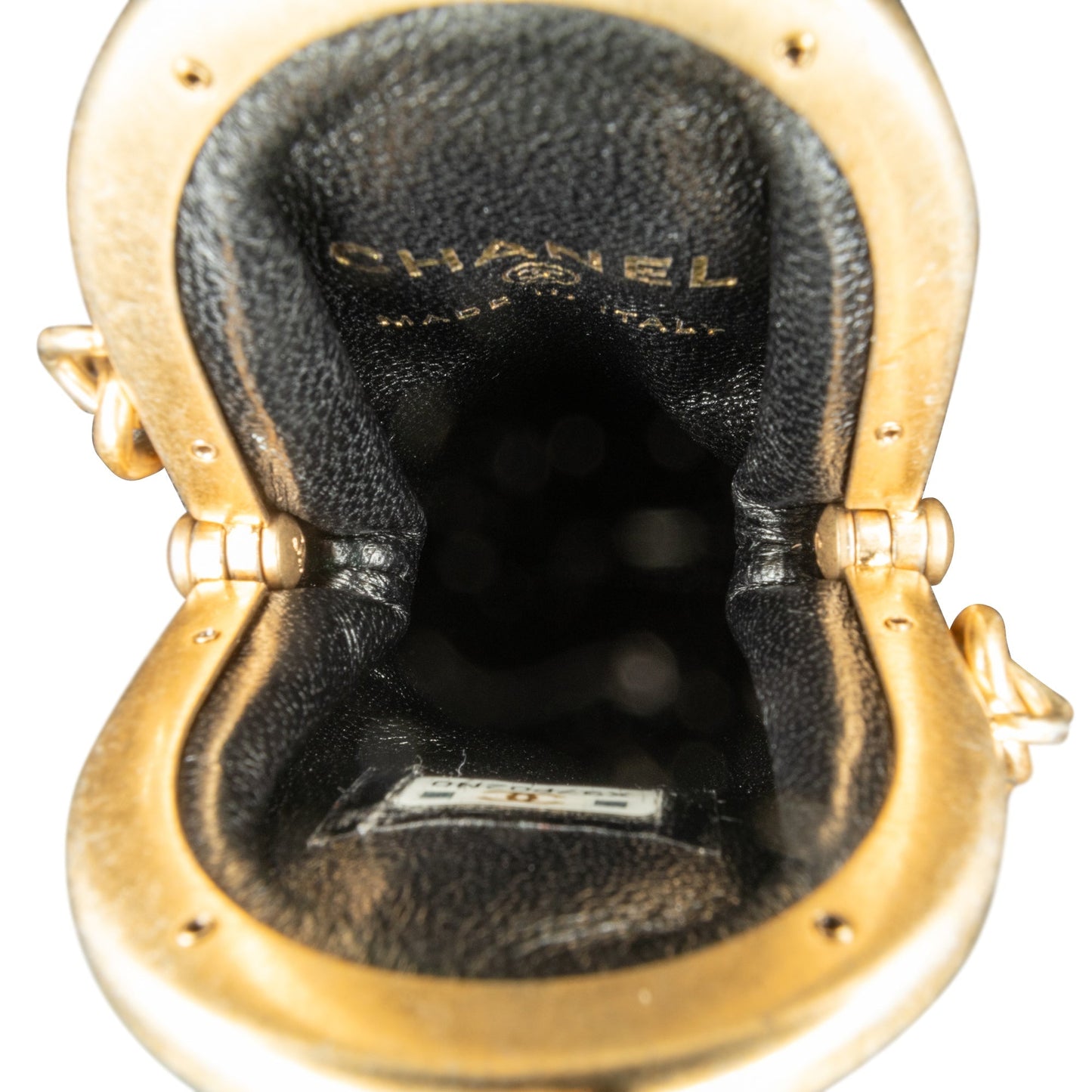 Chanel CC Quilted Lambskin Lipstick Case on Chain Black