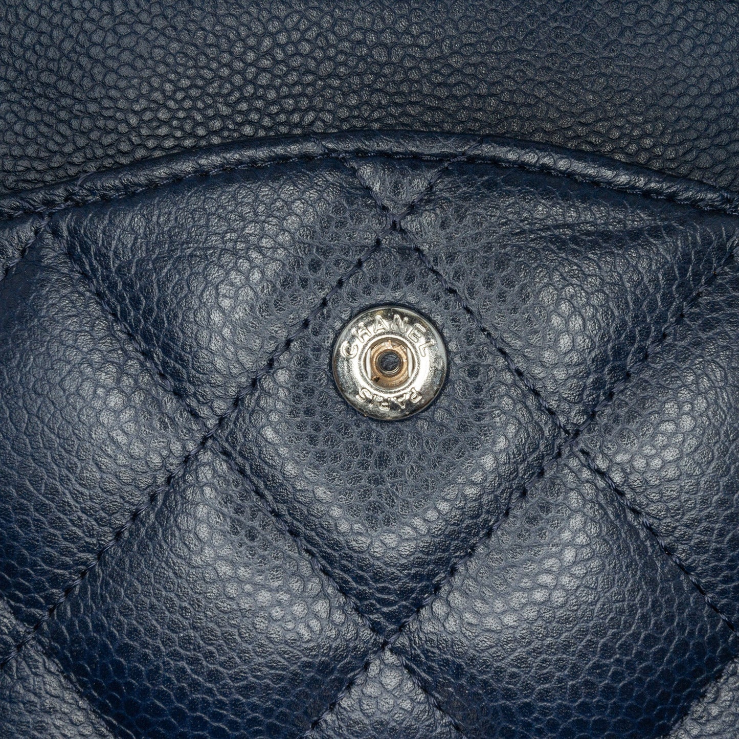 Chanel Jumbo Classic Caviar Double Flap Blue