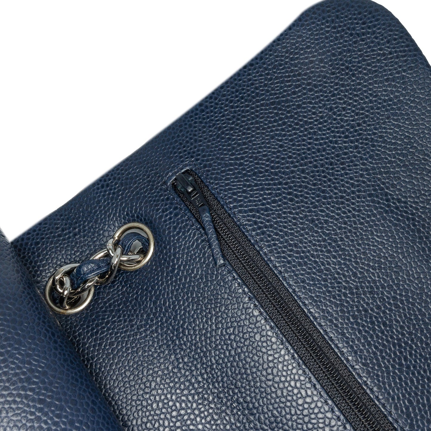 Chanel Jumbo Classic Caviar Double Flap Blue