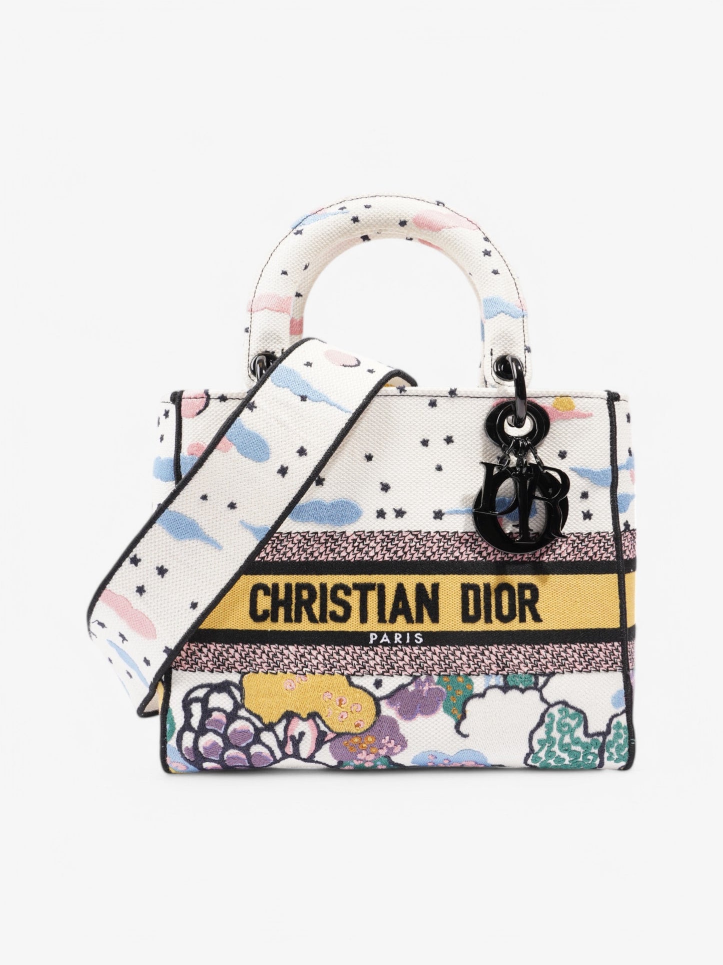 Christian Dior Lady Dior White / Multicolour Medium