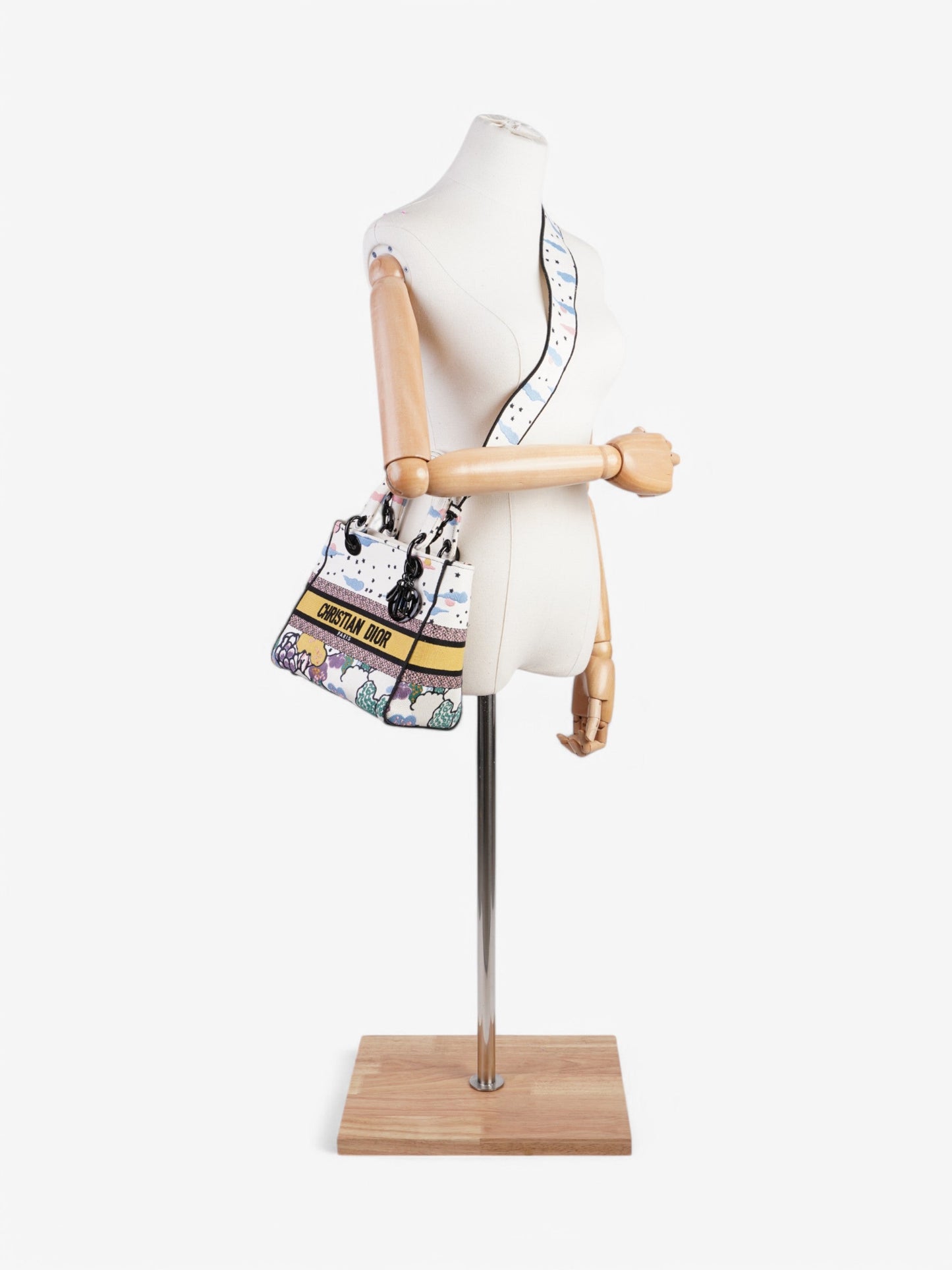 Christian Dior Lady Dior White / Multicolour Medium
