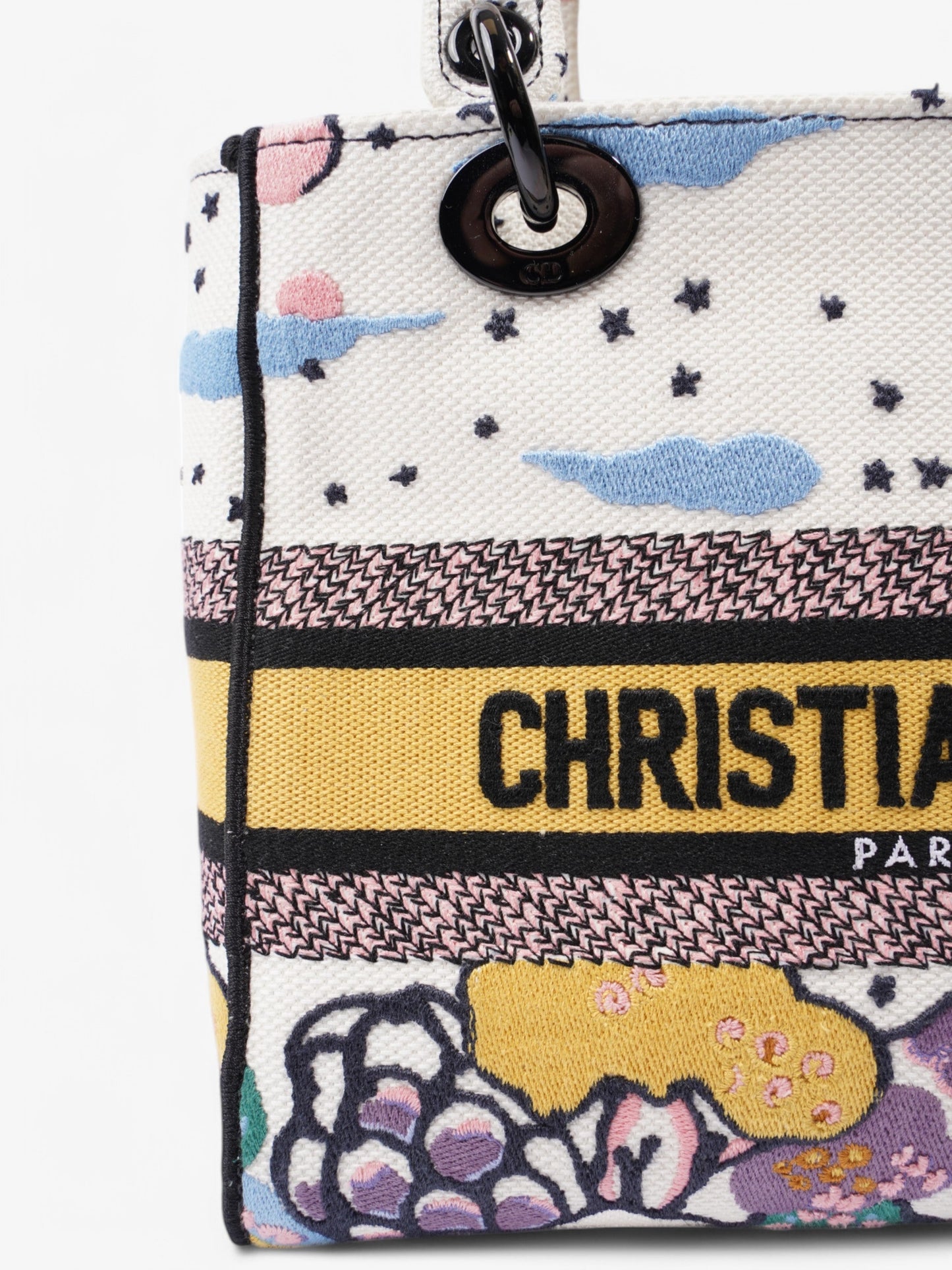 Christian Dior Lady Dior White / Multicolour Medium