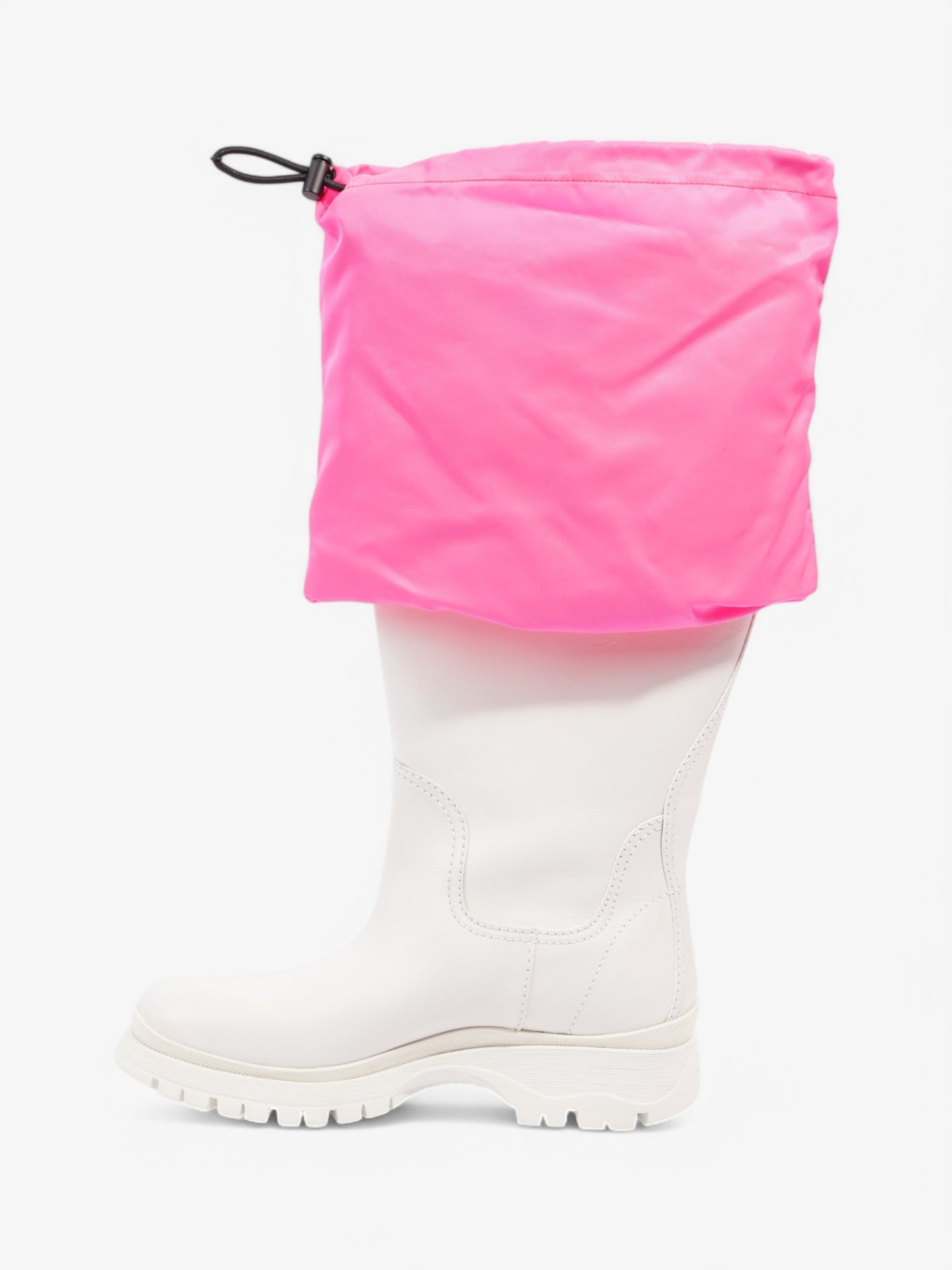 Prada Rain Boots White  / Pink Leather EU 39 UK 6