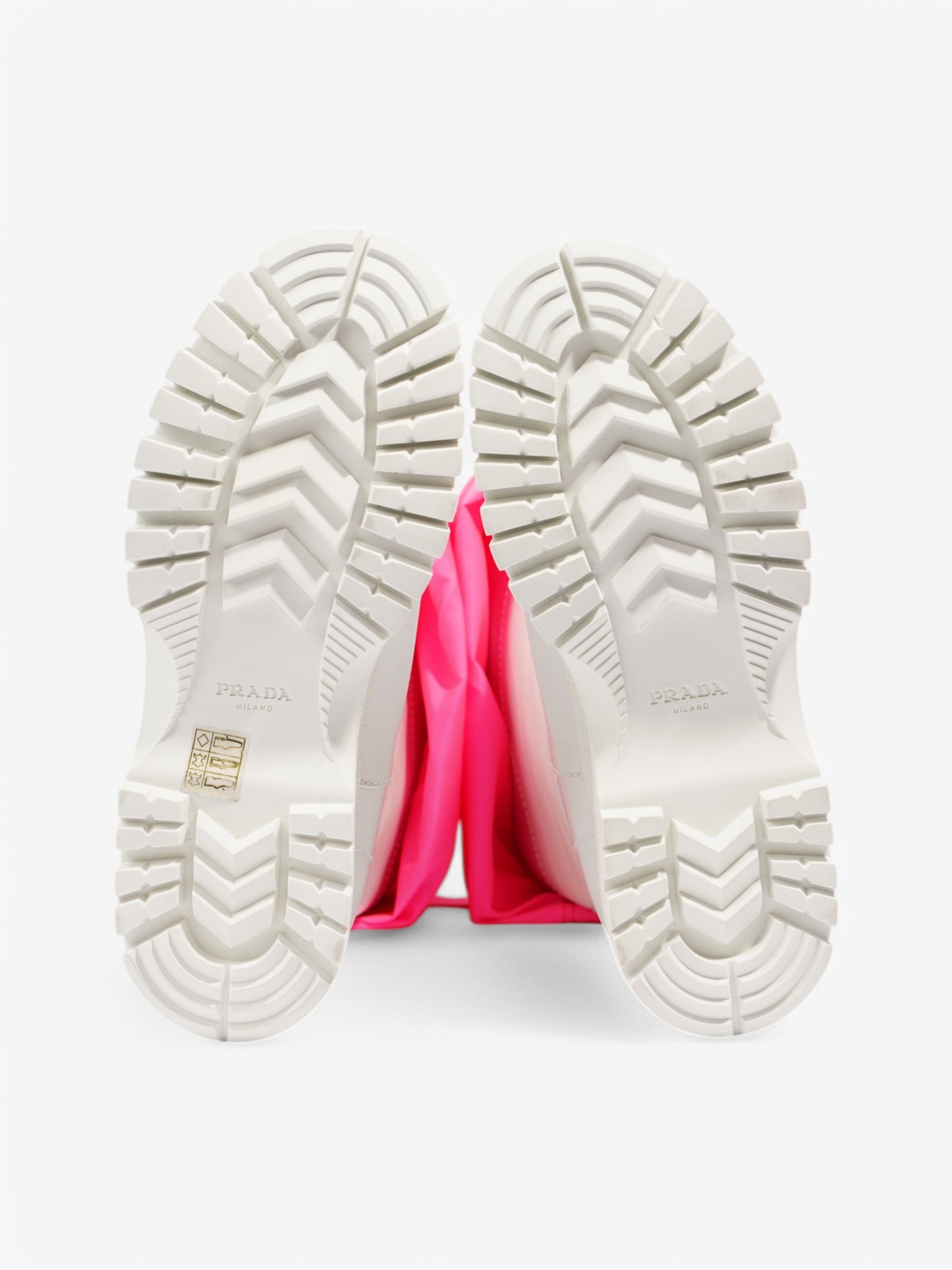 Prada Rain Boots White  / Pink Leather EU 39 UK 6