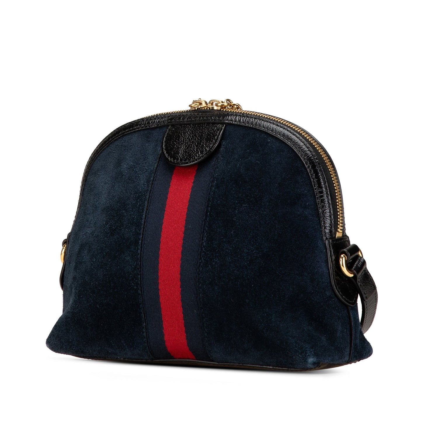 Gucci Small Ophidia Suede Dome Crossbody Blue