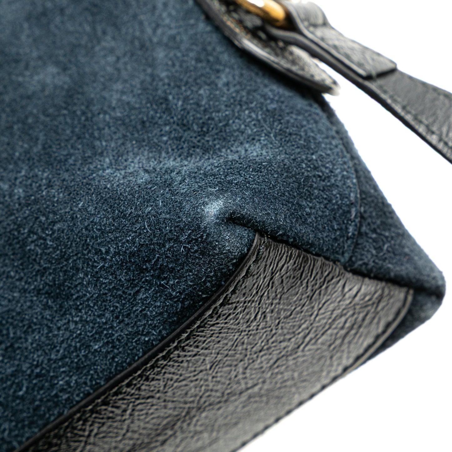 Gucci Small Ophidia Suede Dome Crossbody Blue