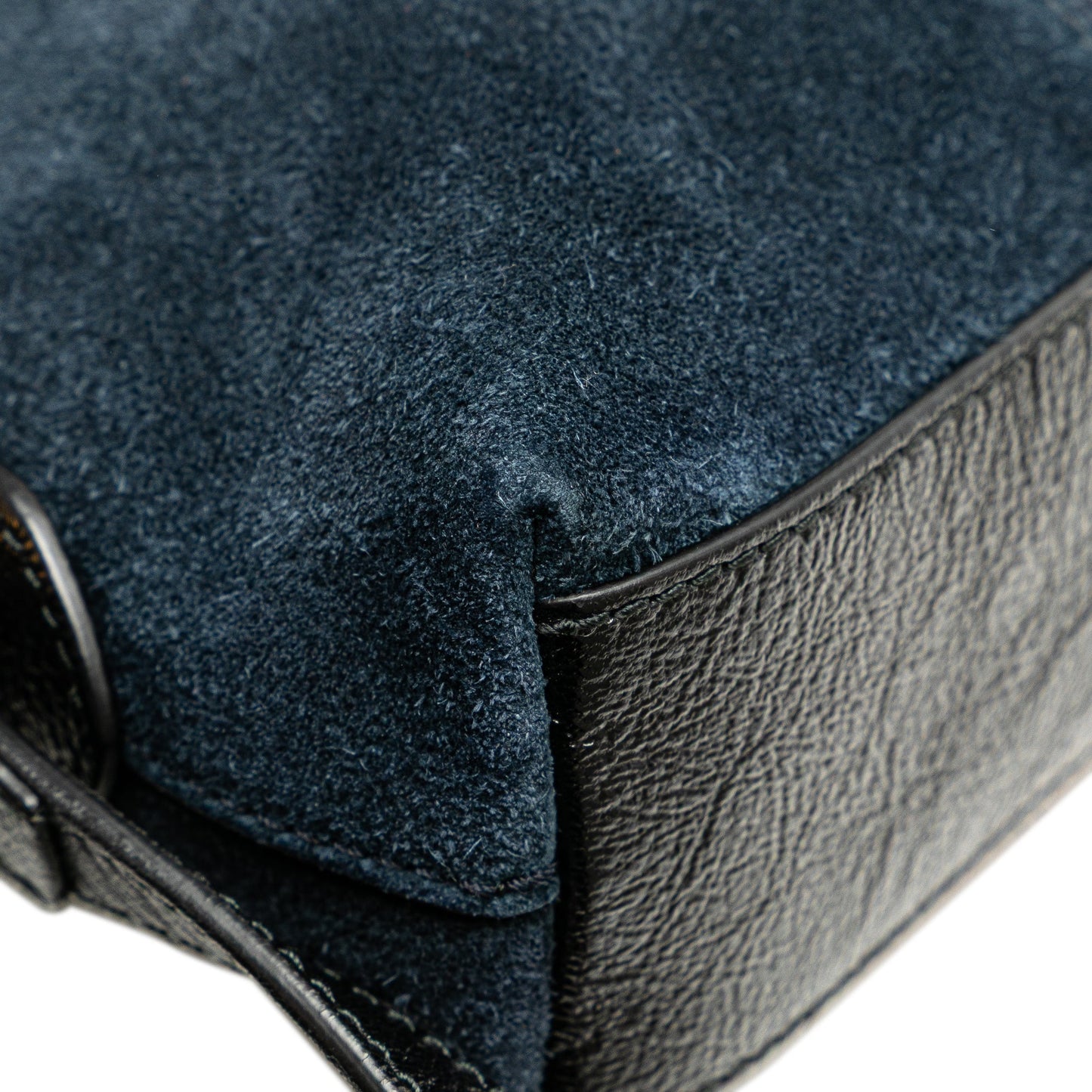 Gucci Small Ophidia Suede Dome Crossbody Blue