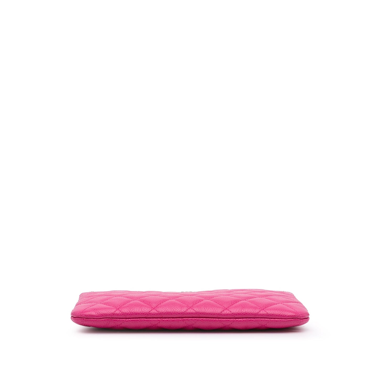 Chanel Small Quilted Caviar O Case Clutch Pink