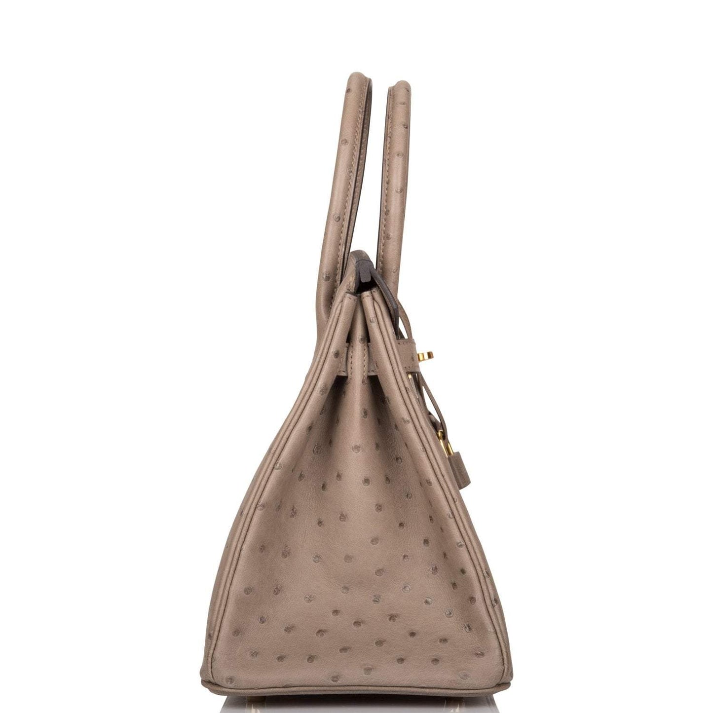 Hermes Gris Asphalte Ostrich Birkin 30cm Gold Hardware