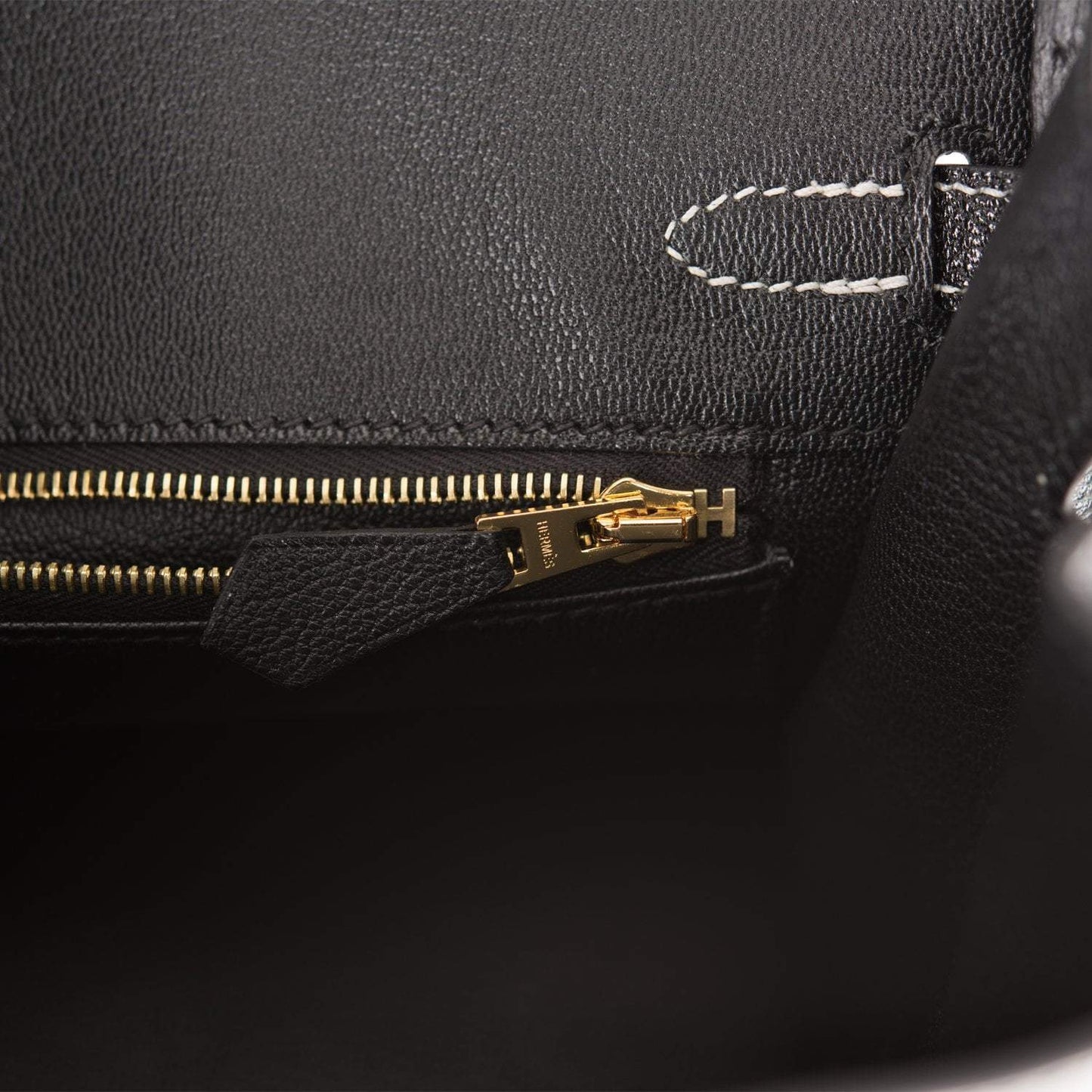 Birkin 25 Gris Perle and Black ChÃ¨vre Brushed Gold Hardware