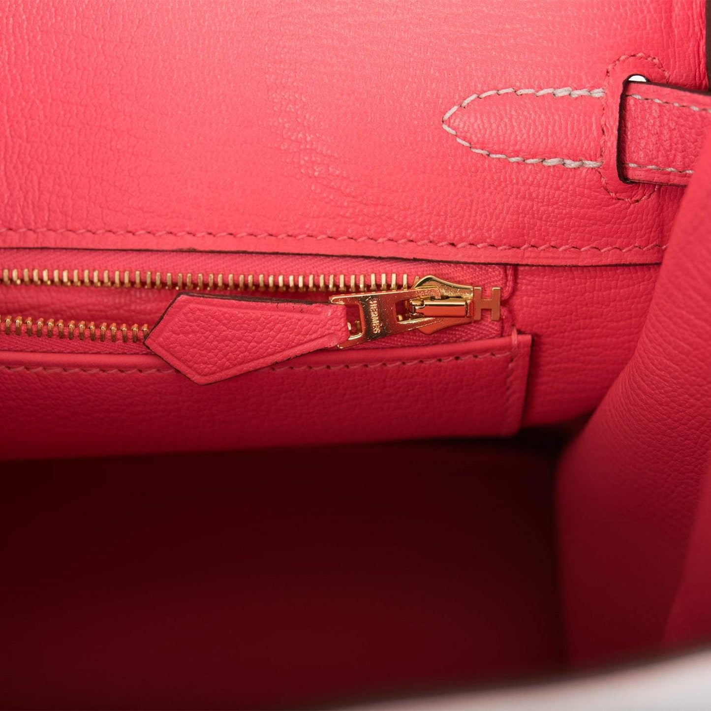 Hermes Birkin 25 Gris Perle Rose Azalee ChÃ¨vre with Brushed Gold Hardware